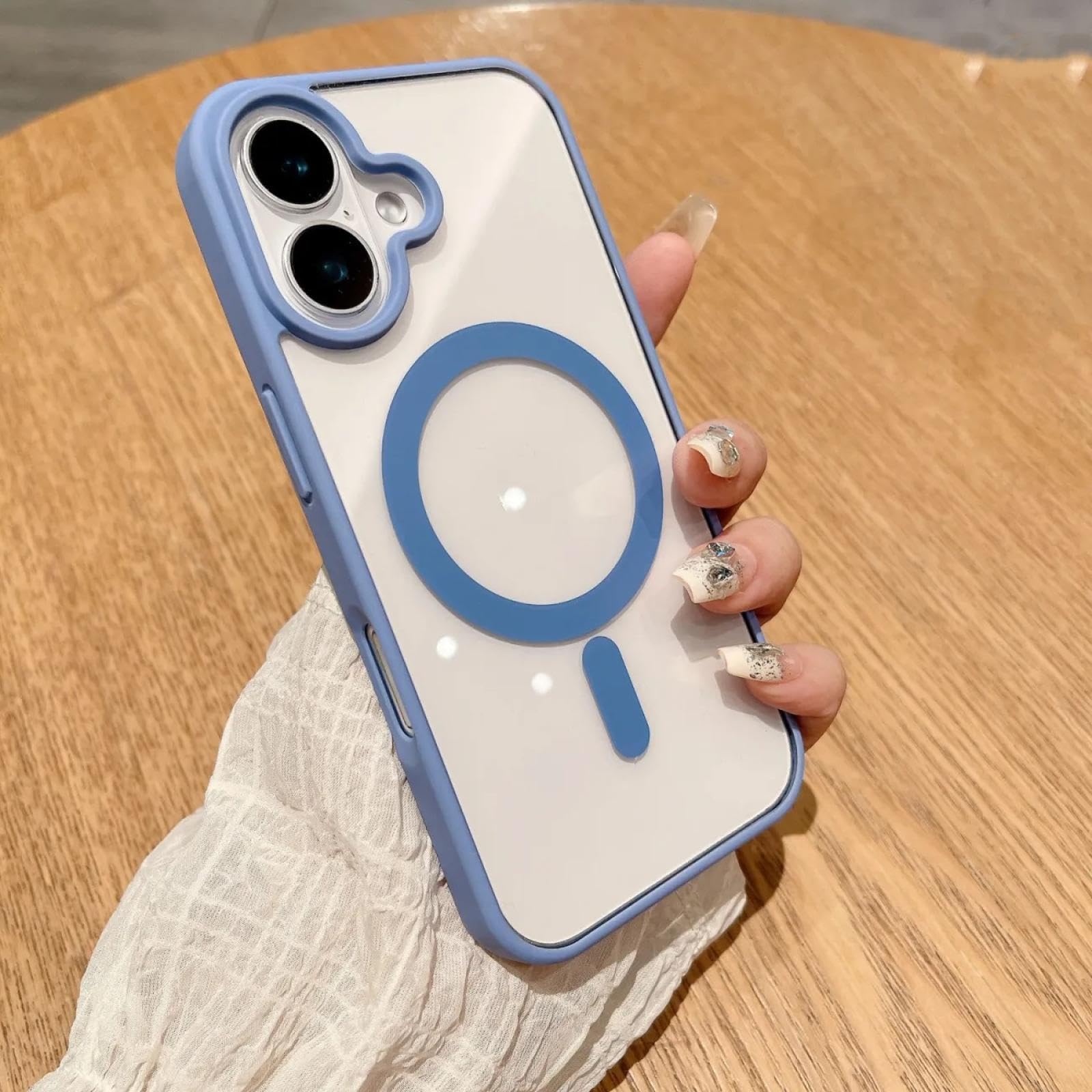Coque iPhone 15 Pro ultra fine protection transparente bleue - 8