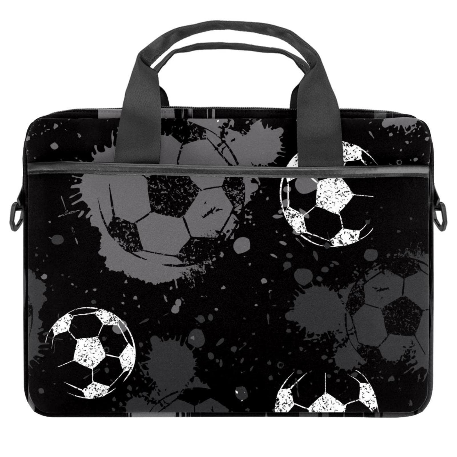 Maletín de portátil con estampado multicolor de limones y rayas de hombro 7