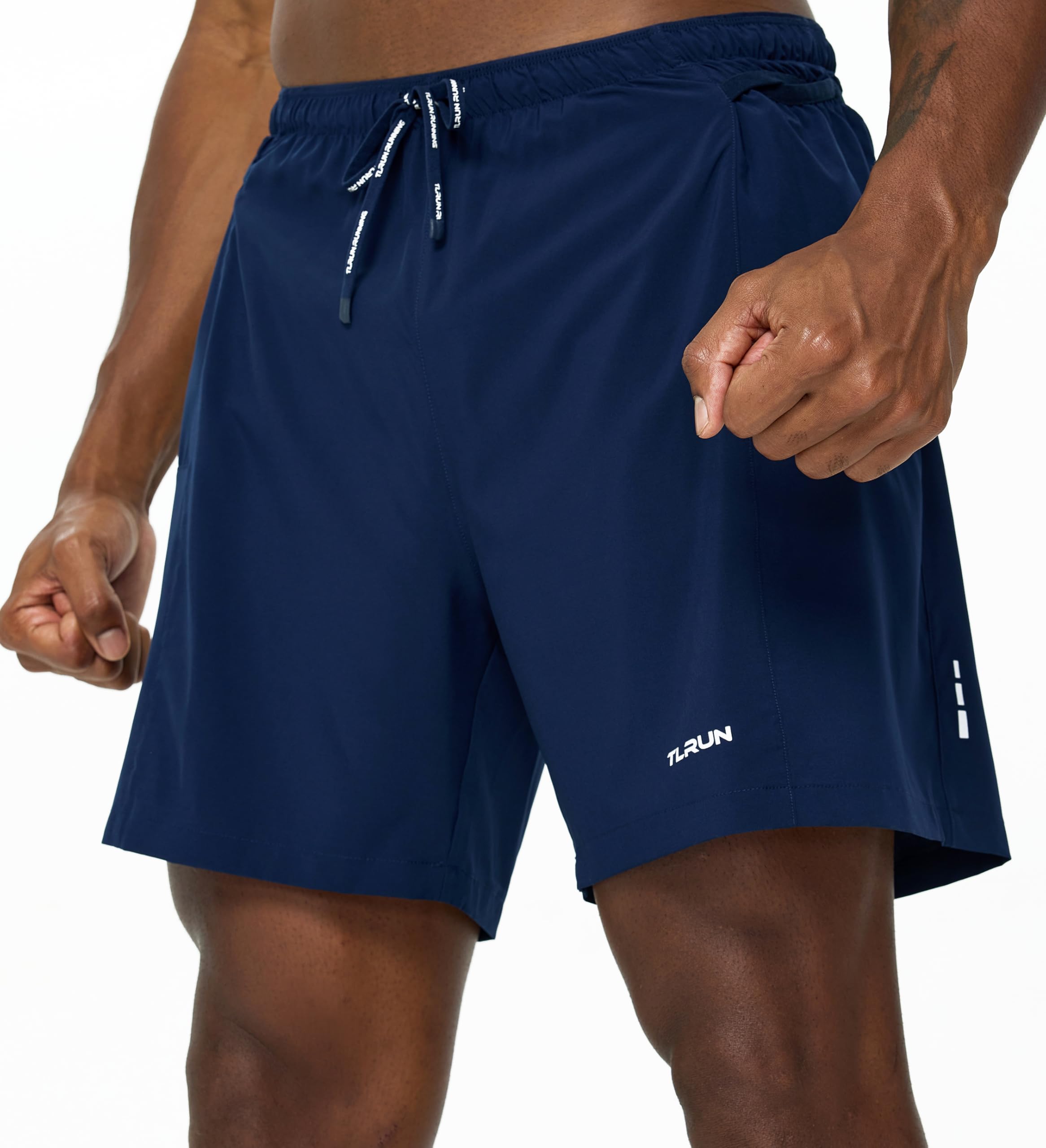 TLRUN Men's Running Shorts 5 inch Ultra Lightweight with 5 Pockets Quick Dry Marathon Athletic Run Shorts Linerless