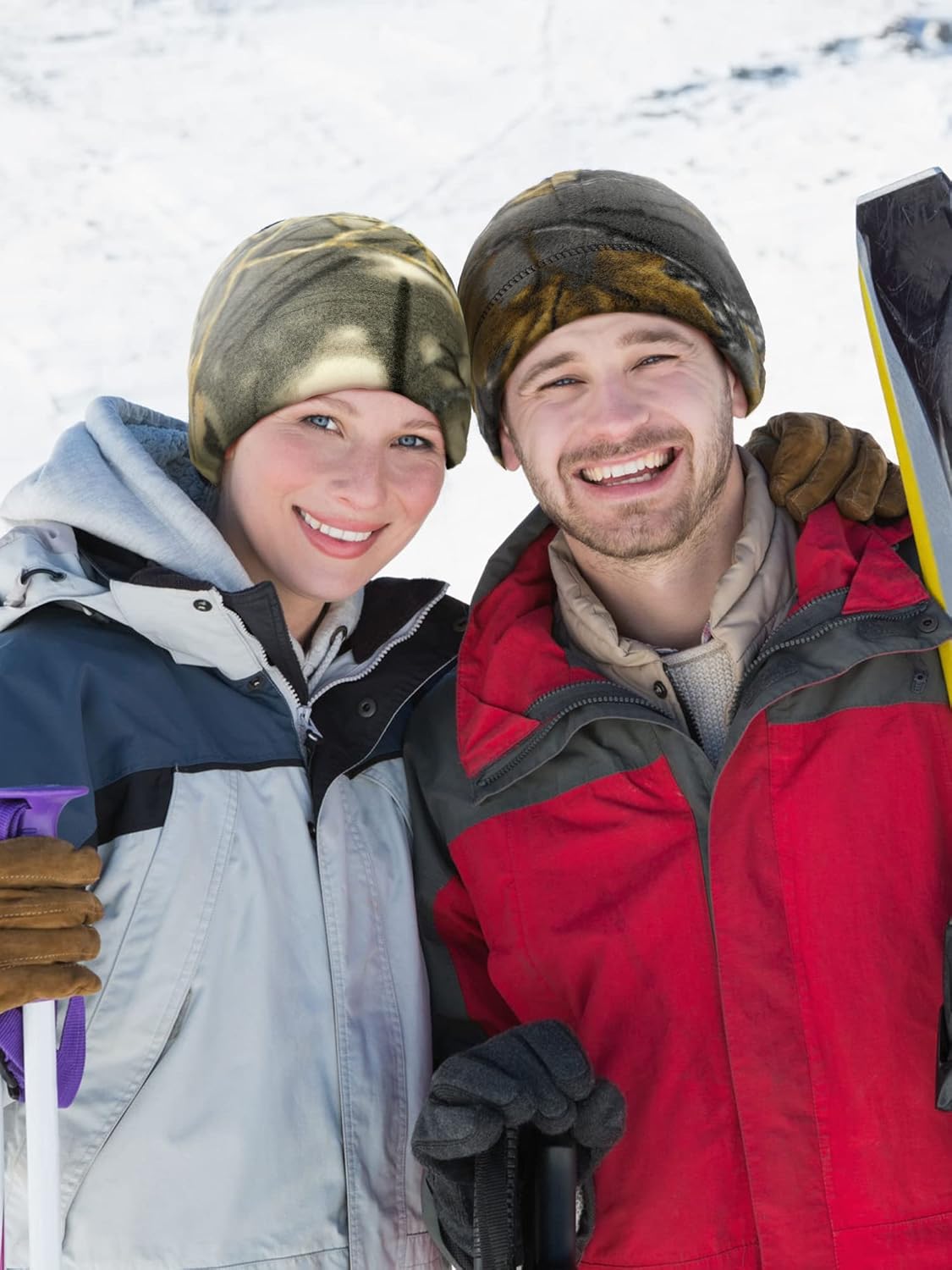 6 Pcs Fleece Skull Cap Men Fleece Beanie Winter Watch Hat Warm Polar Beanie Cap Thick Windproof Unisex for Outdoor Exercising - Image 2