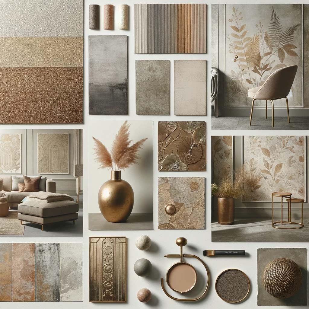 NEWROOM Papier peint Beige Béton Intissé - Moderne Marron Ciment Brillance Industriel