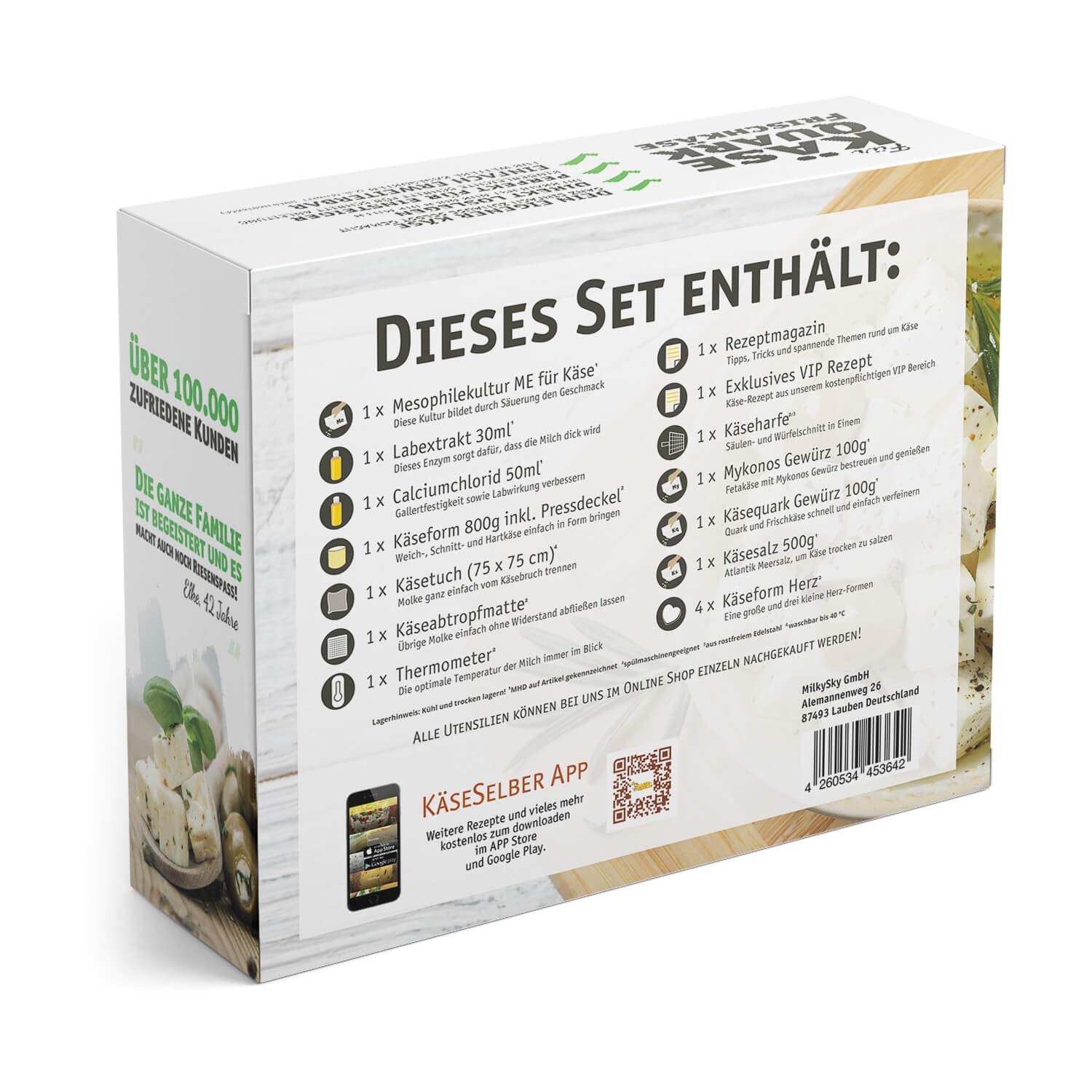 Käse selber machen Starter Set Premium Edition inkl. Rezeptmagazin und Videoanleitungen