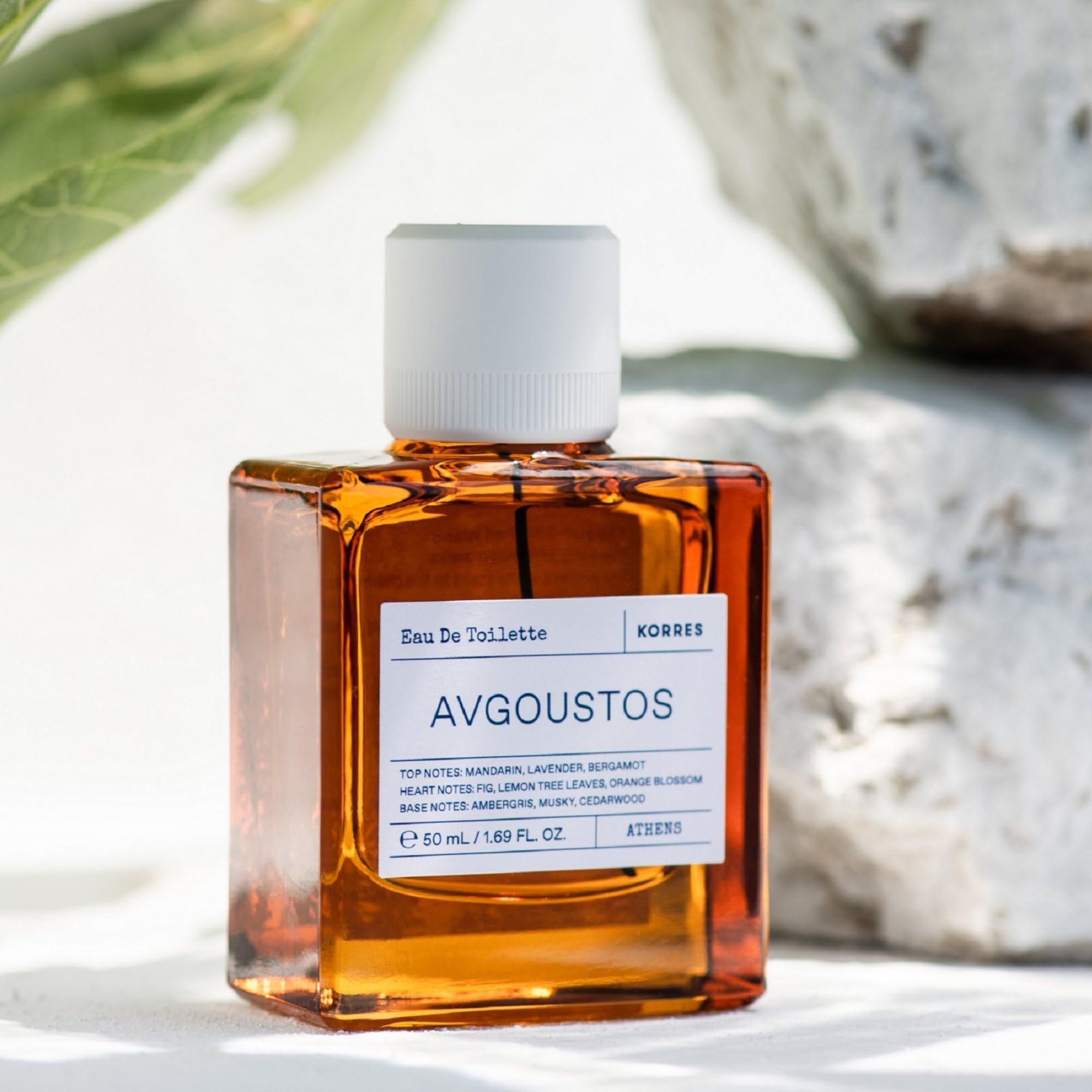 KORRES AVGOUSTOS Eau de Toilette per donna e uomo, fragranza unisex, profumo estivo fruttato-agrumato, 89% ingredienti naturali, vegan, 50 ml