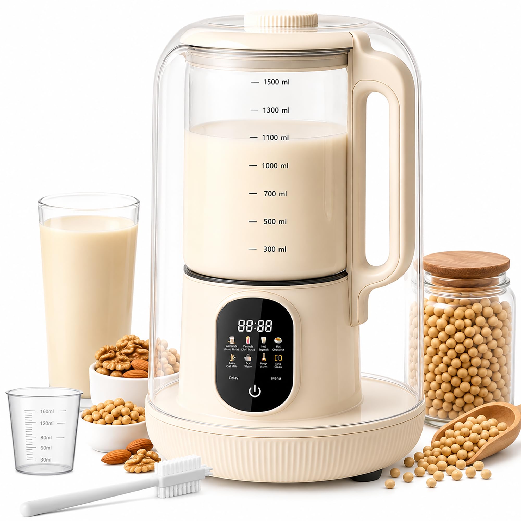 Machine à lait de soja premium 1500 ml avec cuiseur automatique