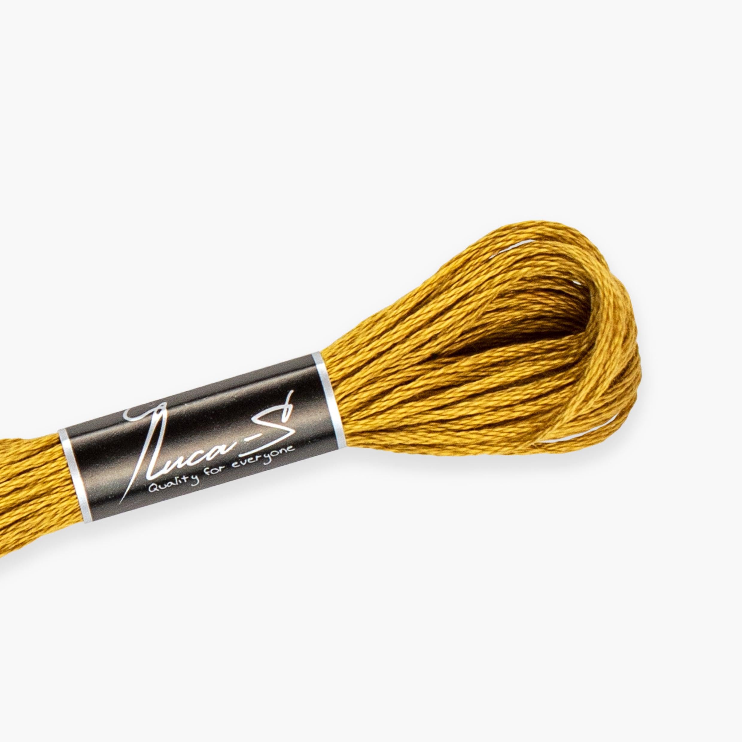 Premium Embroidery Thread Luca-S, 100% Giza Cotton, Oeko TEX Certified Stranded Cotton - 341 / DMC 680 / Anchor 901