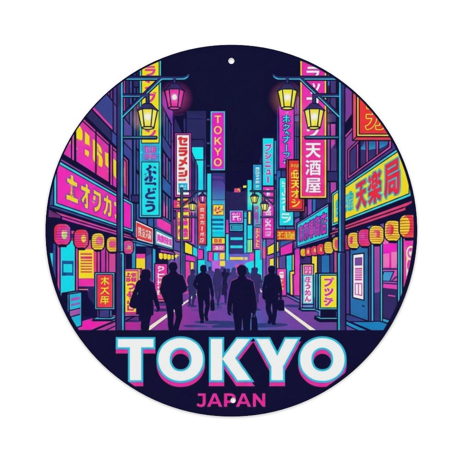 Tokyo Japan Retro Travel Historic Old Town Metal Tin Sign
