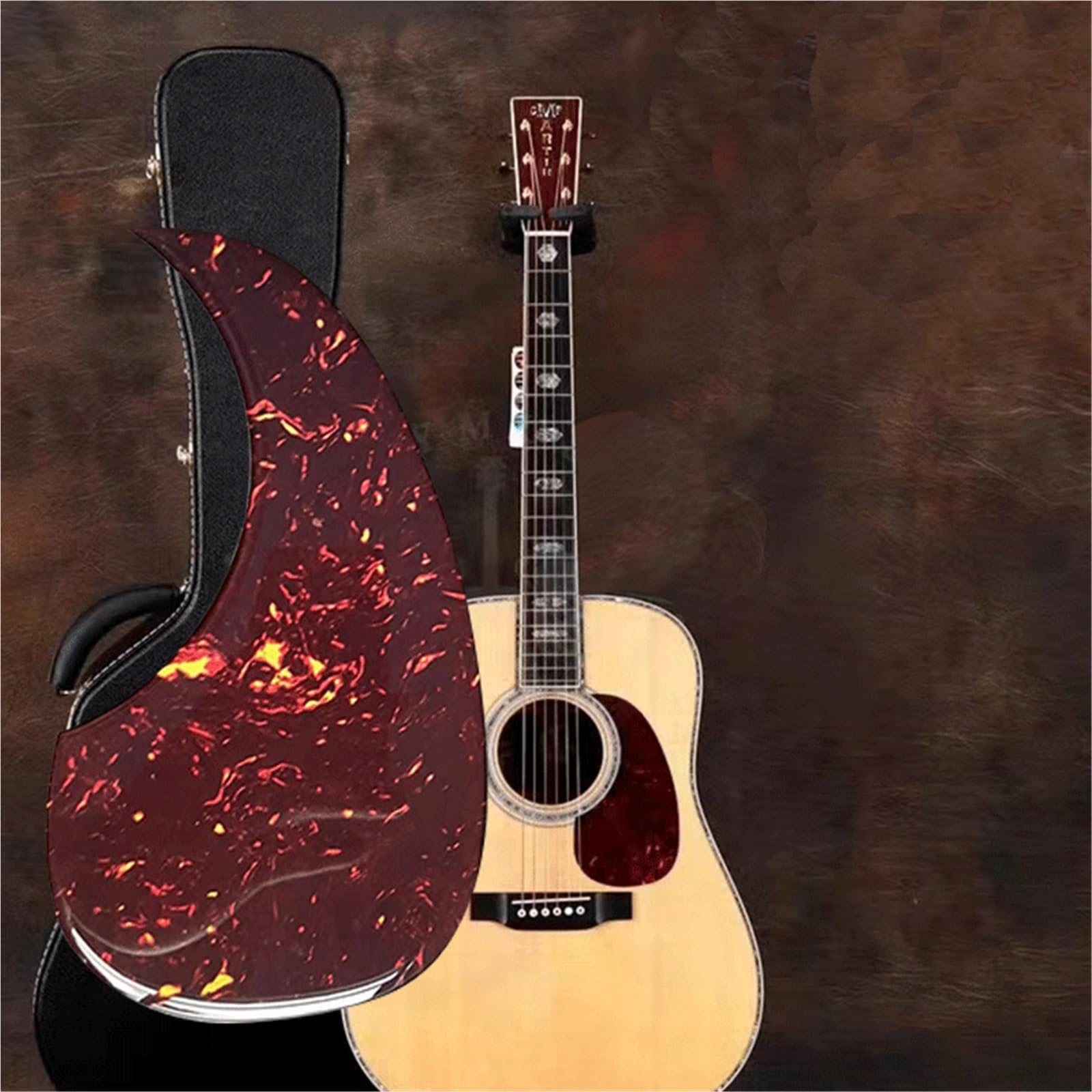 Profesjonalna Maskownica Gitary Akustycznej Folkowa gitara pickguard pogrubiona zakrzywionym ochraniaczem pickguard(Thickened 1 piece)