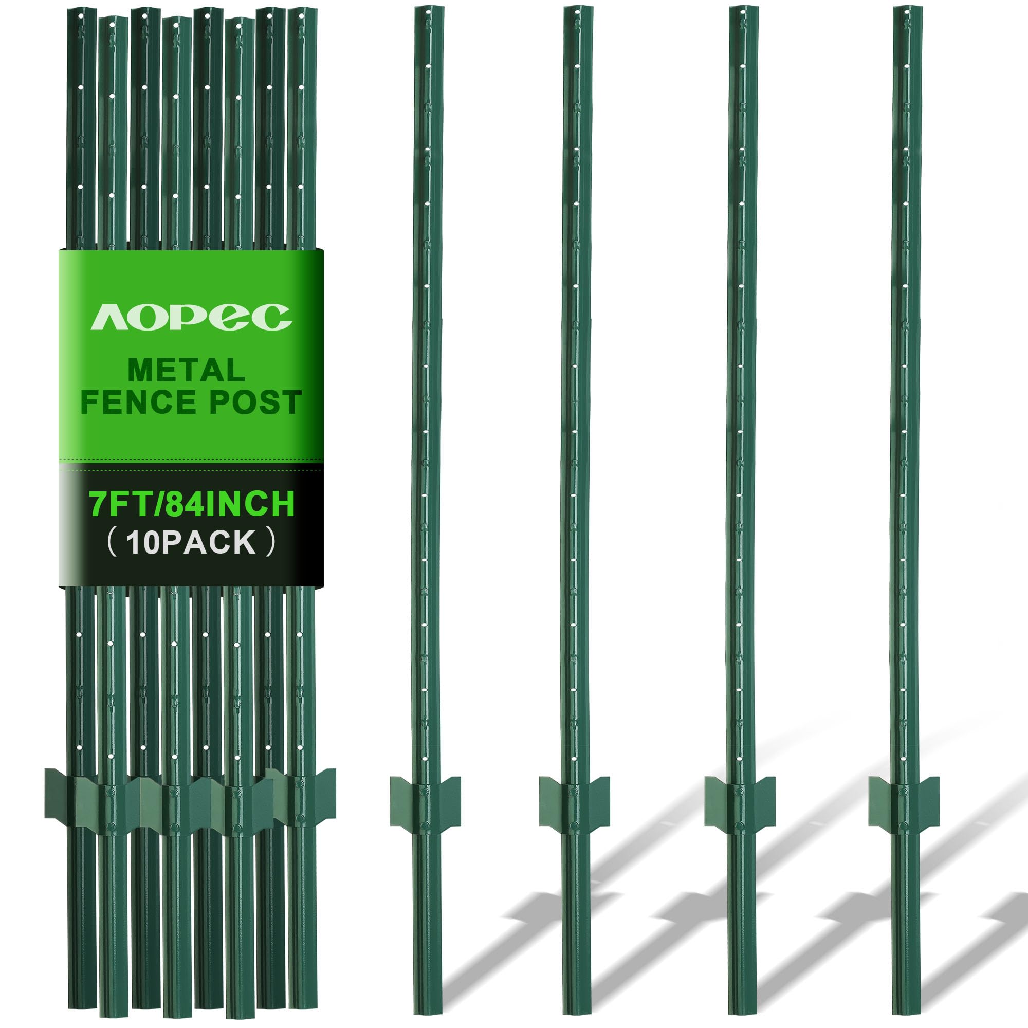 Fence Post 7 Feet 84 Inch Pack of 10 Heavy Duty
