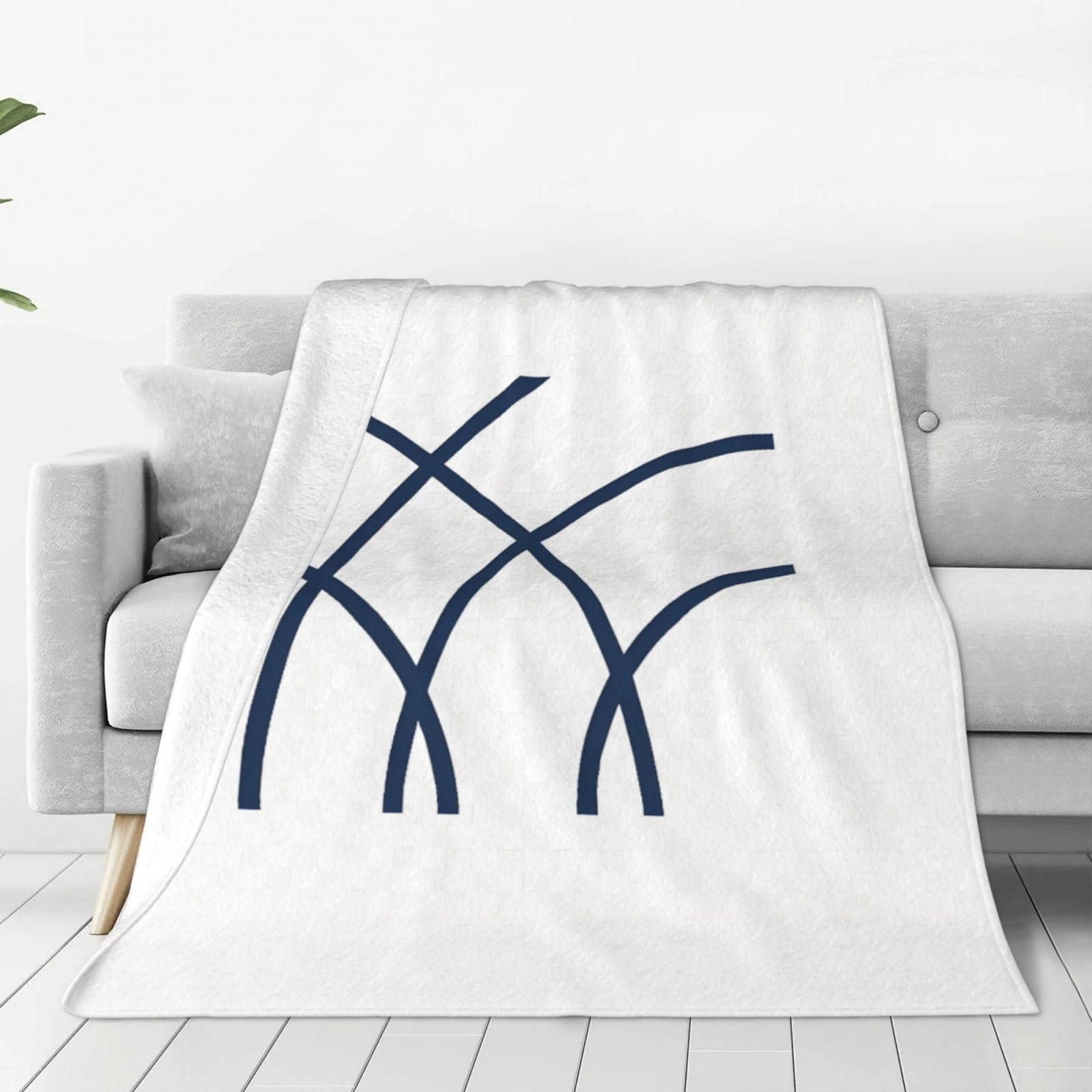 Couverture polaire ultra douce asbwuo jeté de canapé confortable motif courbes croisées