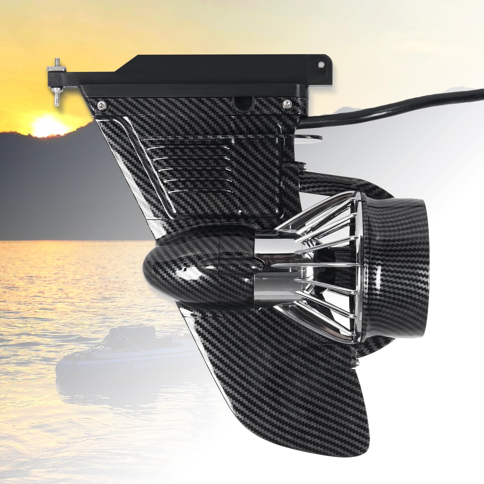 LEDONNE SUP Electric Fin Underwater Thruster Electric Surfboard Electric Surf Fin Electric Fin Thruster for Surfboard Electric SUP Fin Kit