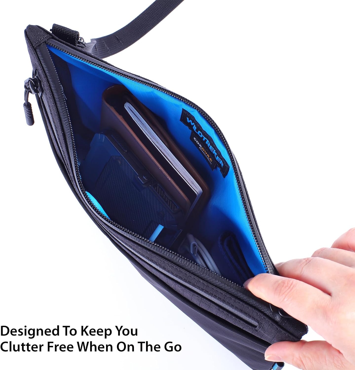 EDC Crossbody Sling Bag, Cordura Nylon 66 Waterproof Zipper Lightweight Water Resistant Shoulder Bag Daily Commute