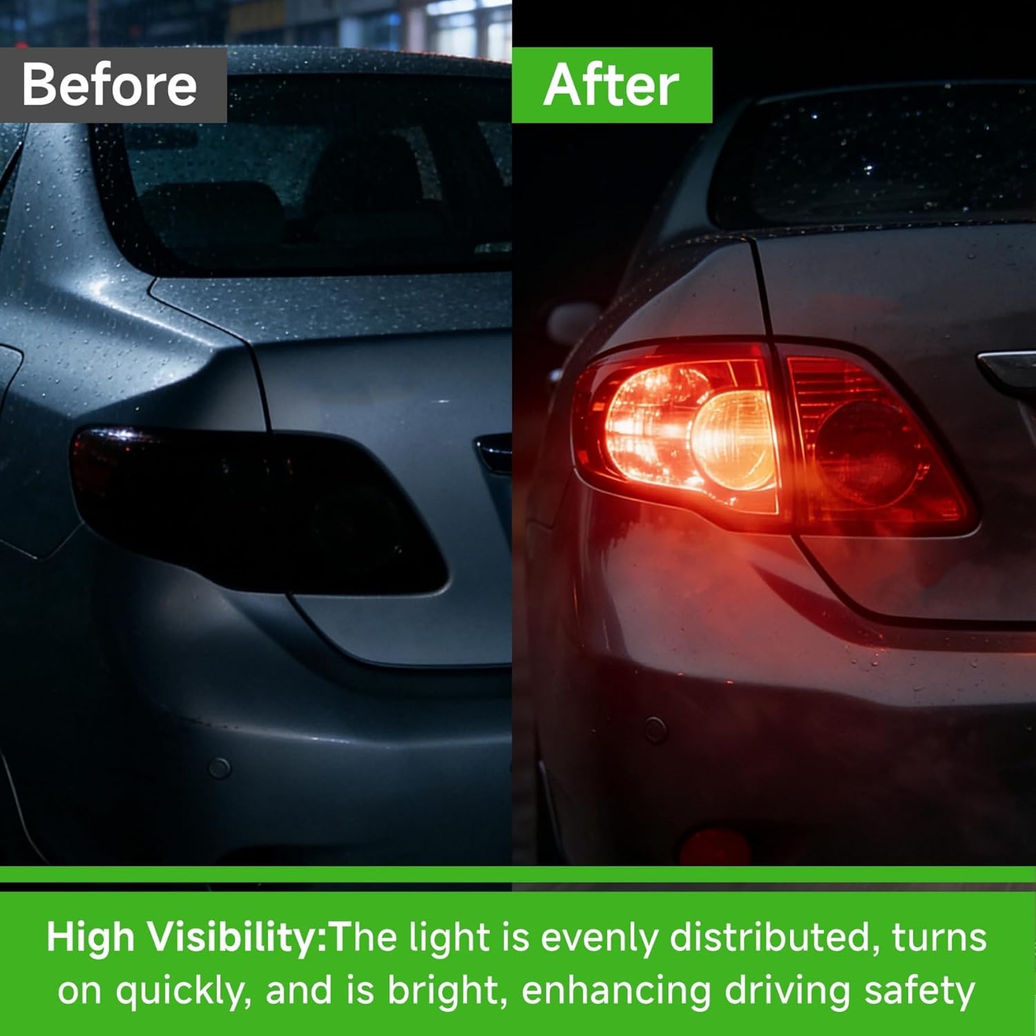 munirater Outer Body Left Tail Light Assembly Replacement for 2009-2010 Toyota Corolla OE-Style, Replaces Tail Light Rear Brake Lamp Driver Side