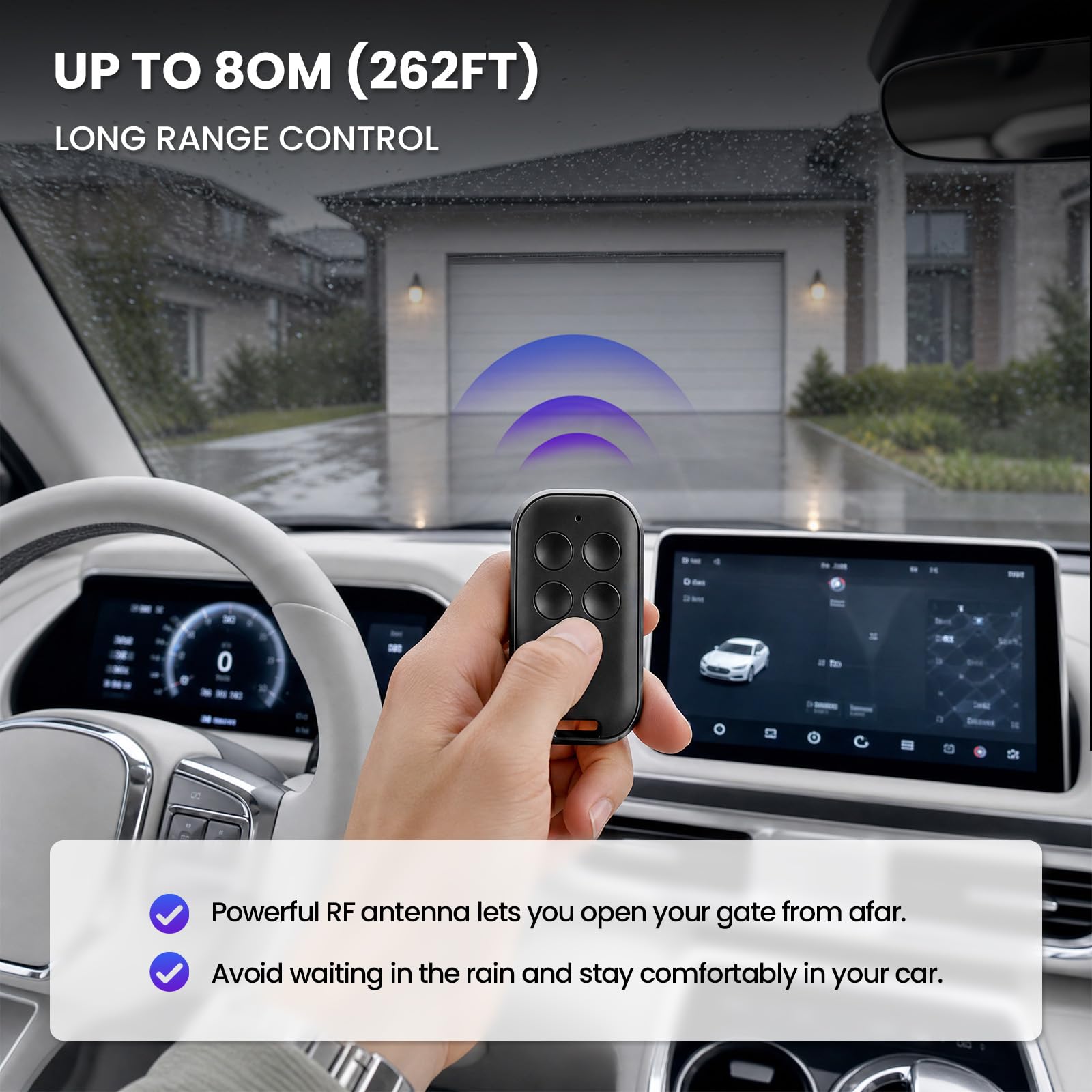 Télécommande compatible pour avidsen motorisation de portail, émetteur 4 canaux 433,92 MHz Rolling Code pour remplacement Thomson Extel Astrell Blyss, bip de garage avec pile CR2032(lot de 3)
