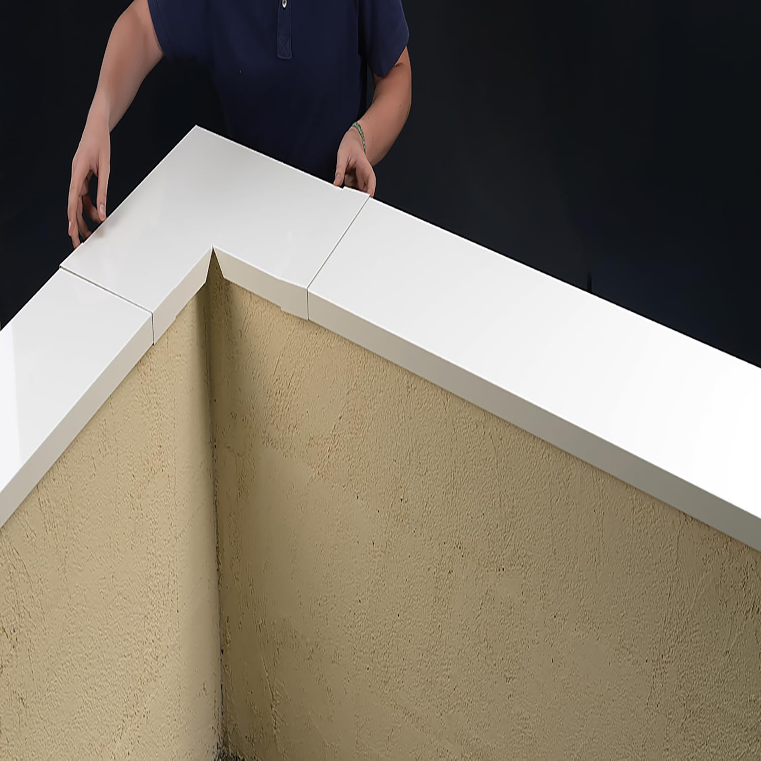 Angle Couvertine Aluminium 1 mm à 90° largeur 270 (Sable RAL 1015)
