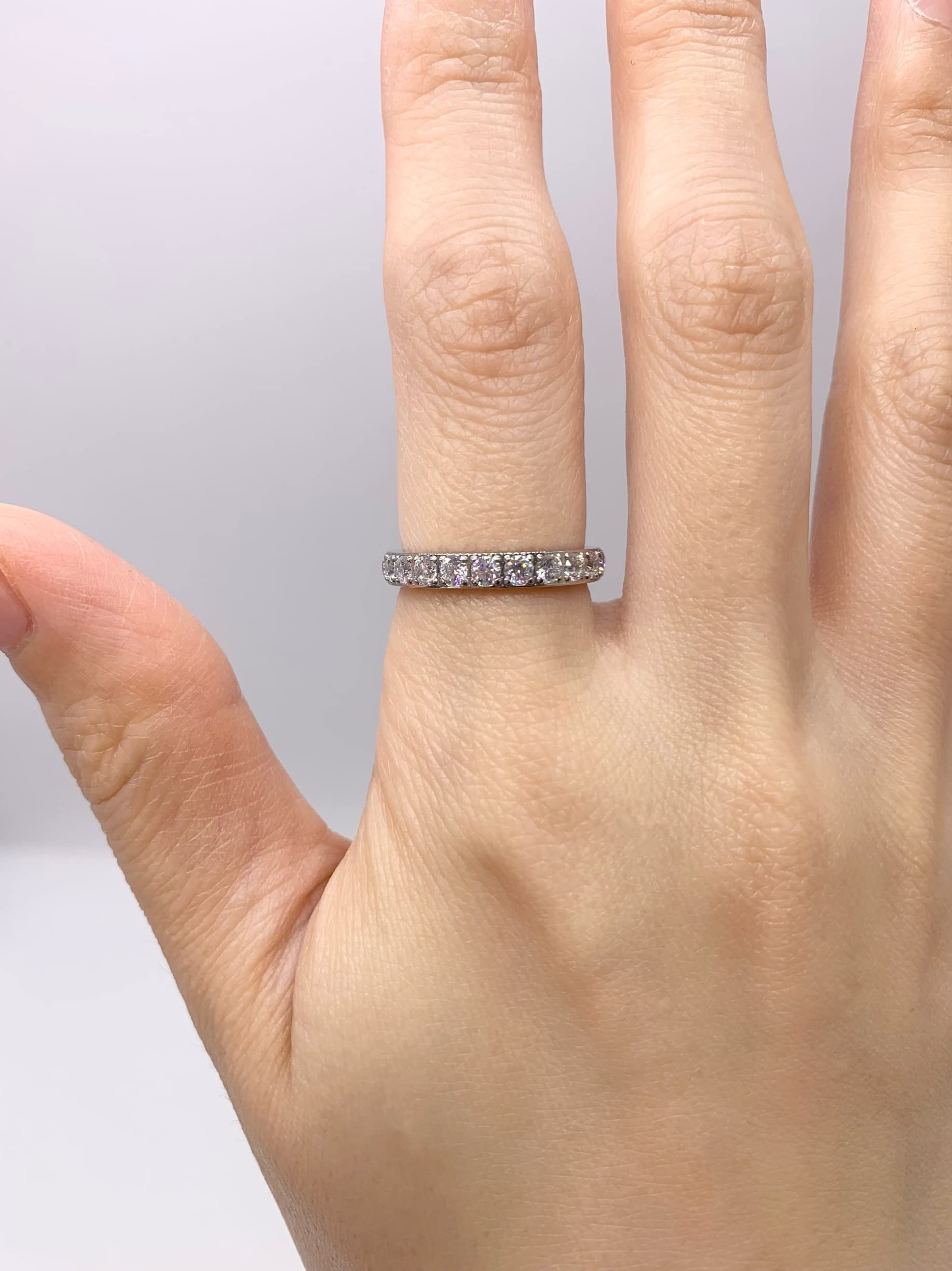 Qudo Vorsteckring Ring ETERNITY BIG Memoryring Edelstahl silber