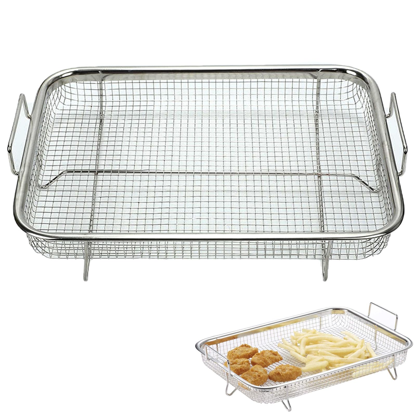 Cestino Barbecue, Vassoio Griglia Cestino da Forno, Griglia Forno, Cestino per Griglia a Rete per Barbecue da Esterno, per Cuocere Biscotti, Grigliare e Raffreddare,Caricare Frutta e Verdura