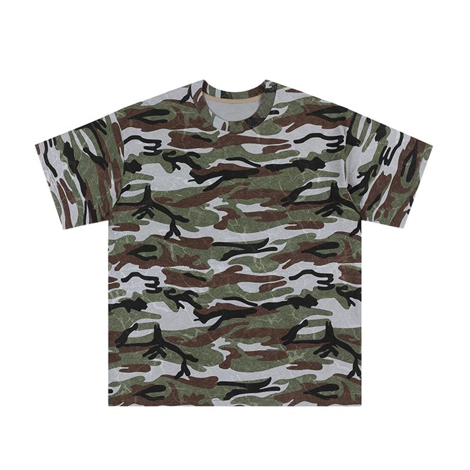 Herren T-Shirt Sommer Baumwolle Vintage Locker Casual Kurzarm Oberteil