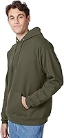 Vista 23 de Hanes EcoSmart Hoodie, Midweight Fleece, Pullover Hooded Sweatshirt for Men Negro