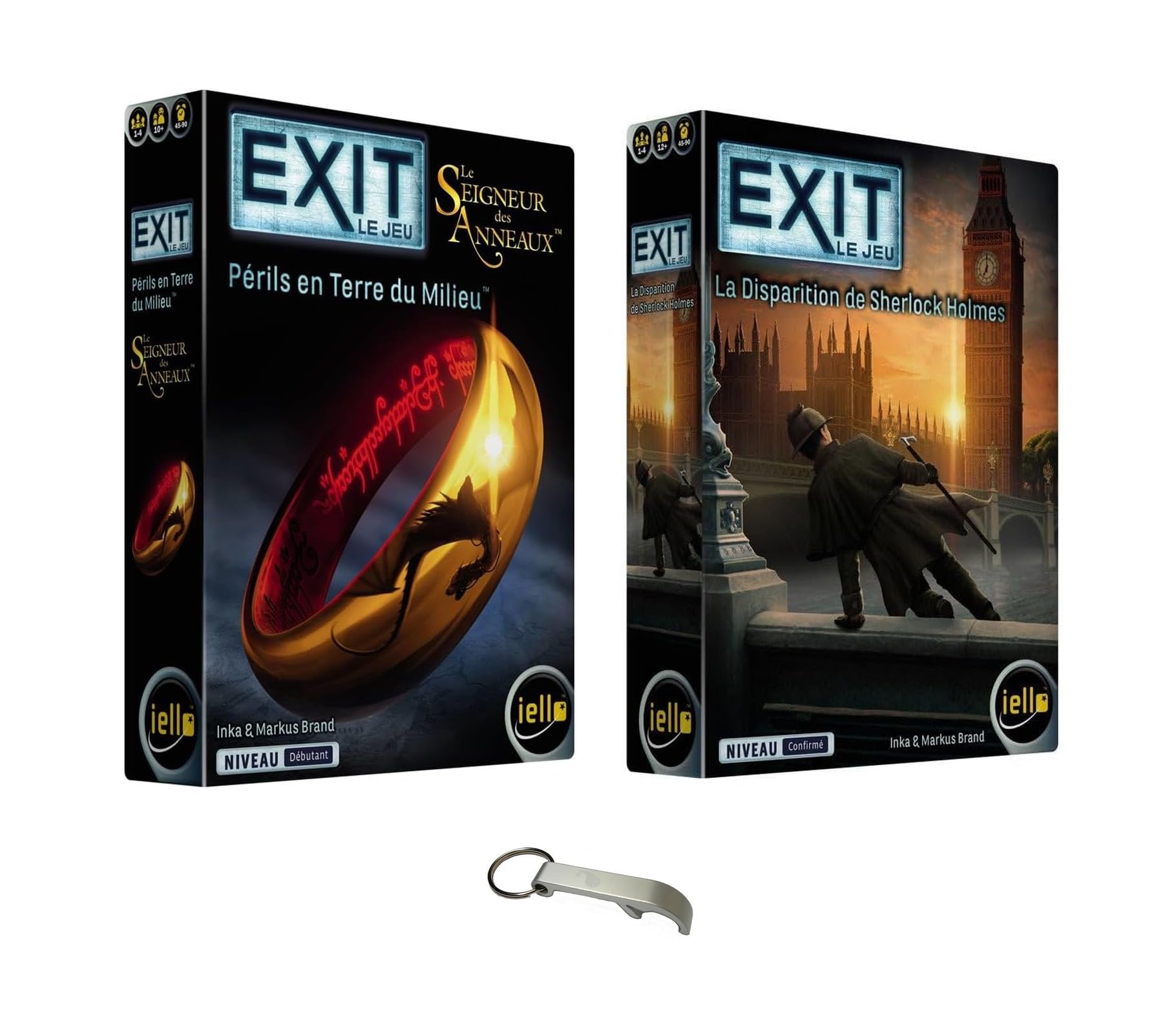 Blumie Shop Exit Lot en Français : Périls en Terre du Milieu + La Disparition de Sherlock + 1 Décapsuleur