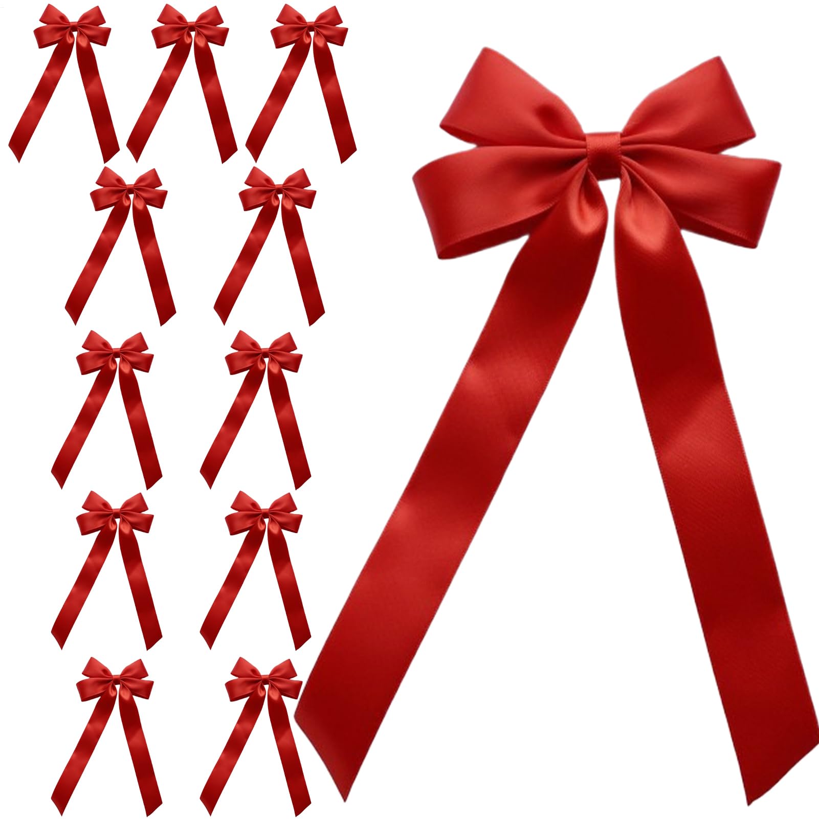Lazos Navideños para Árbol en Puertas Interiores y Cocina - Pack 12 Adornos para Fiestas de Navidad