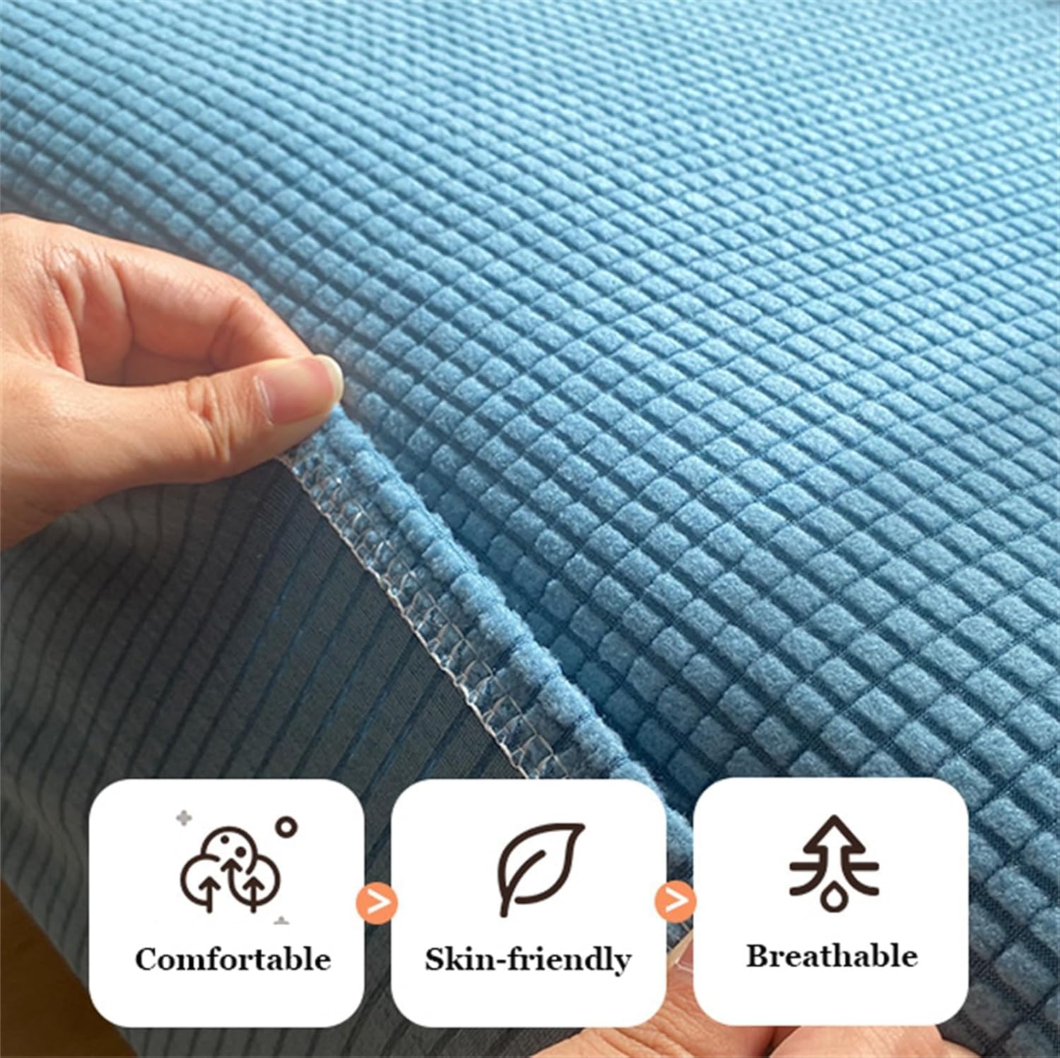 Stretch-Sofabezug mit halbrundem Design, geformter Halbrunder Sofabezug für das Wohnzimmer, waschbarer Schnittsofabezug (#1, 2 Sitze [55-73 Zoll])