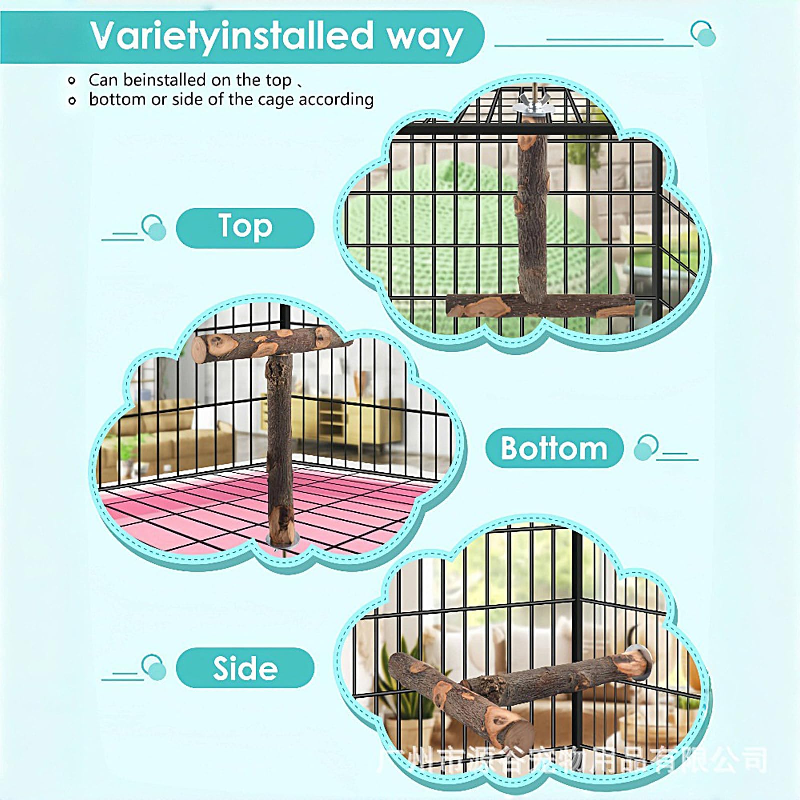 Percha para pájaros, juego de 8 piezas de antideslizante para ejercicio