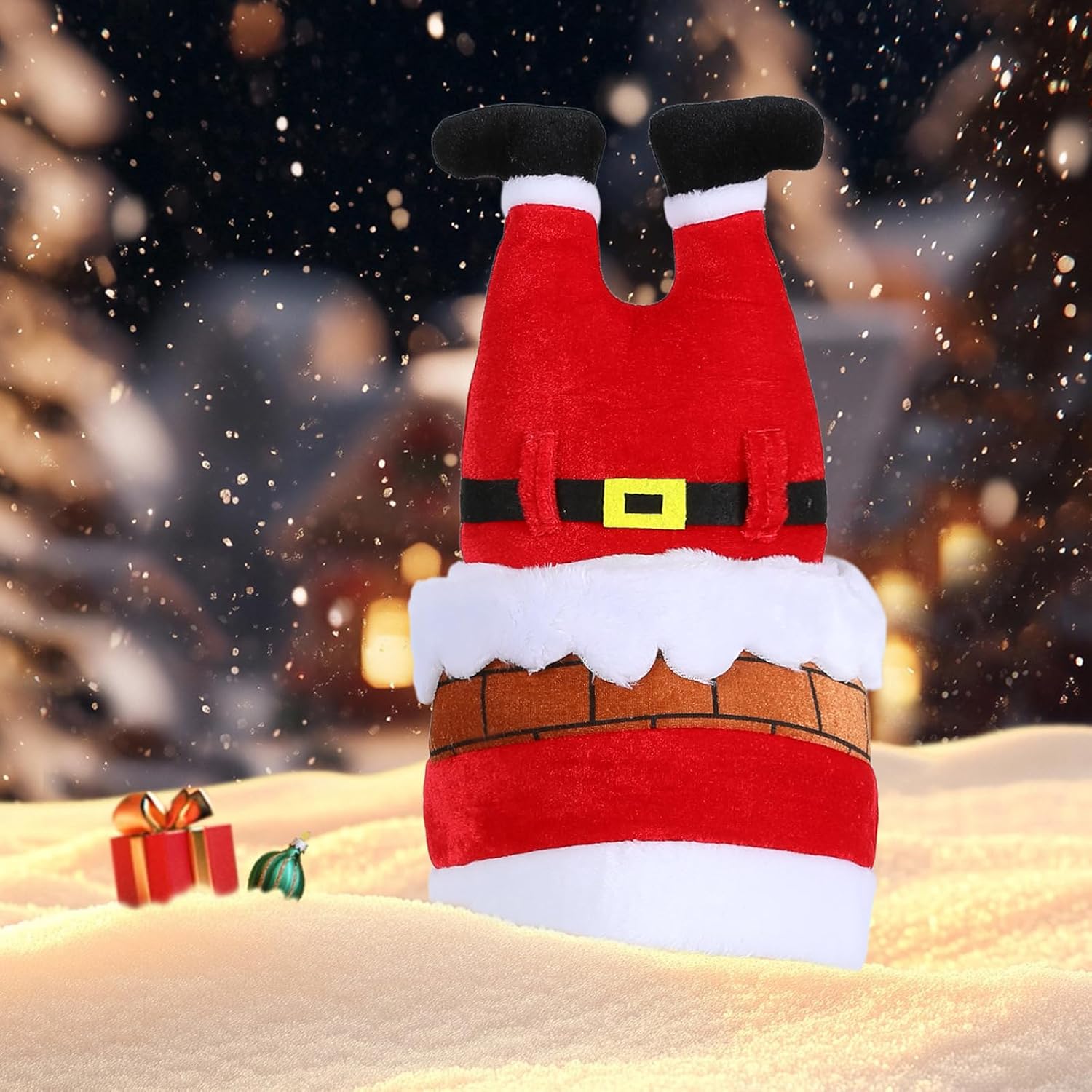 ROC PARTY Novetly Christmas Hats for Adults - Cute Santa Hat for Xmas Headwear