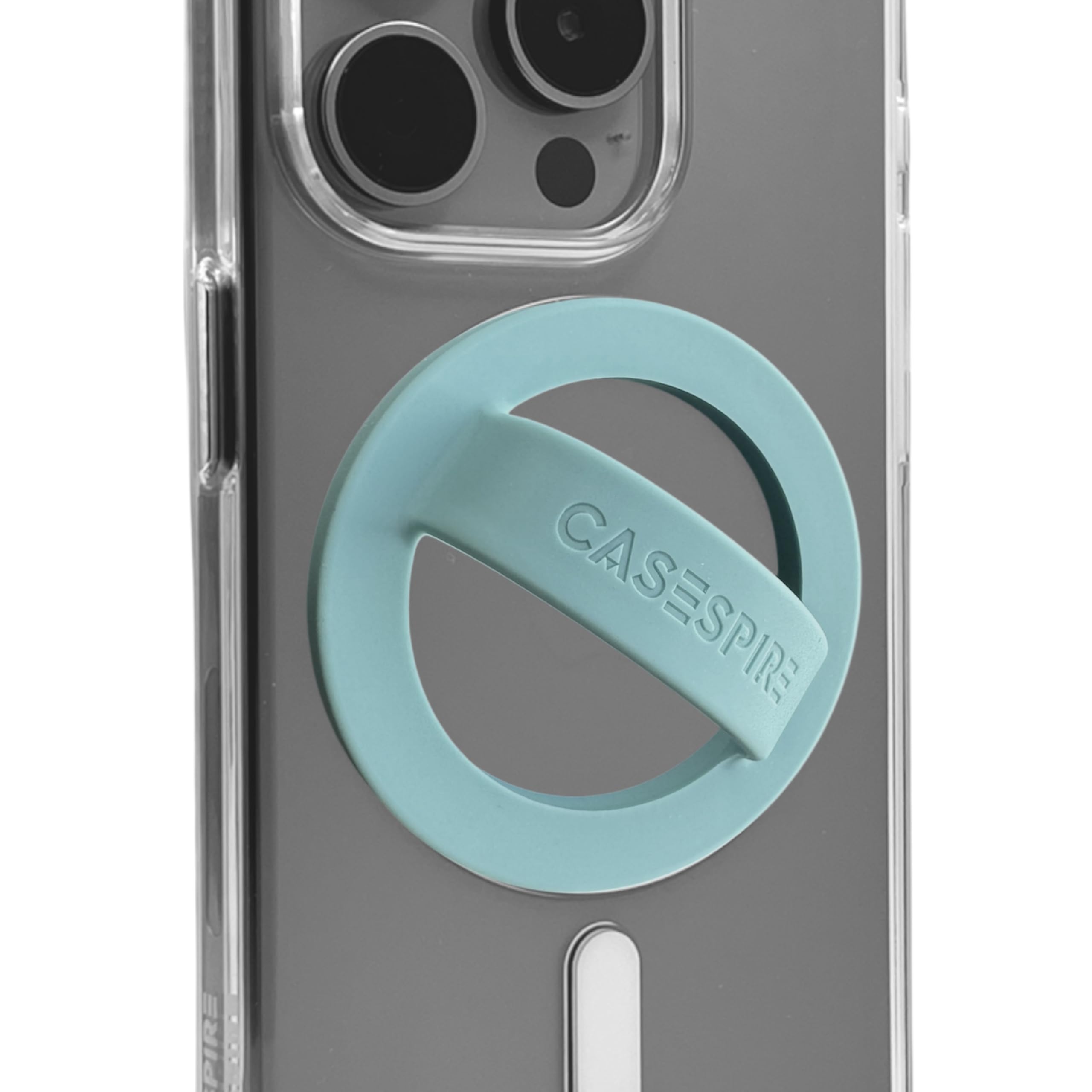 Soporte magnético MagSafe para iPhone con lazo suave de silicona anti caídas 8