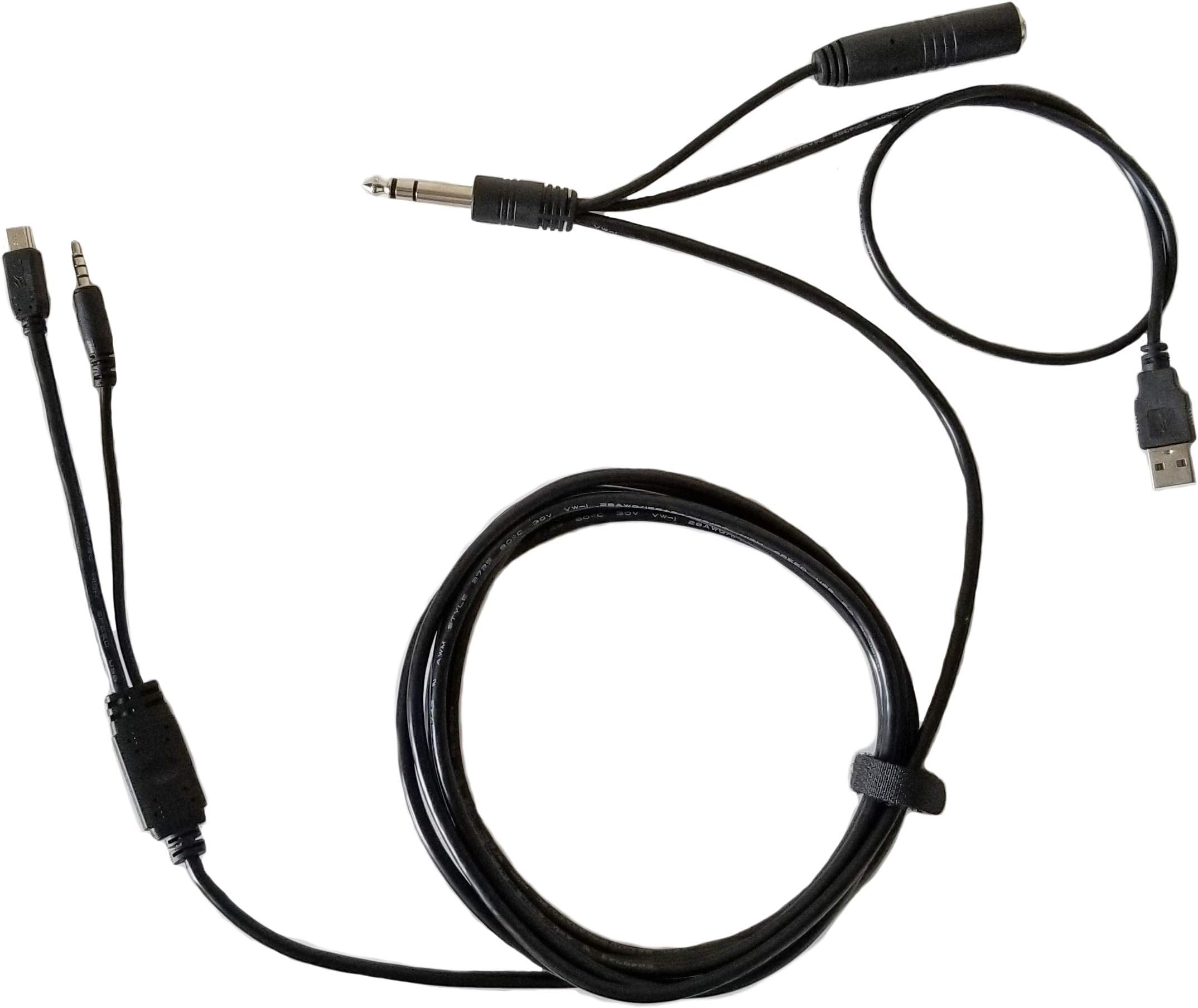 (10 feet) - Aircraft Cockpit Audio ATC Intercom Recording Cable for GoPro Hero 3, Hero 3+, Hero 4 and Smartphones