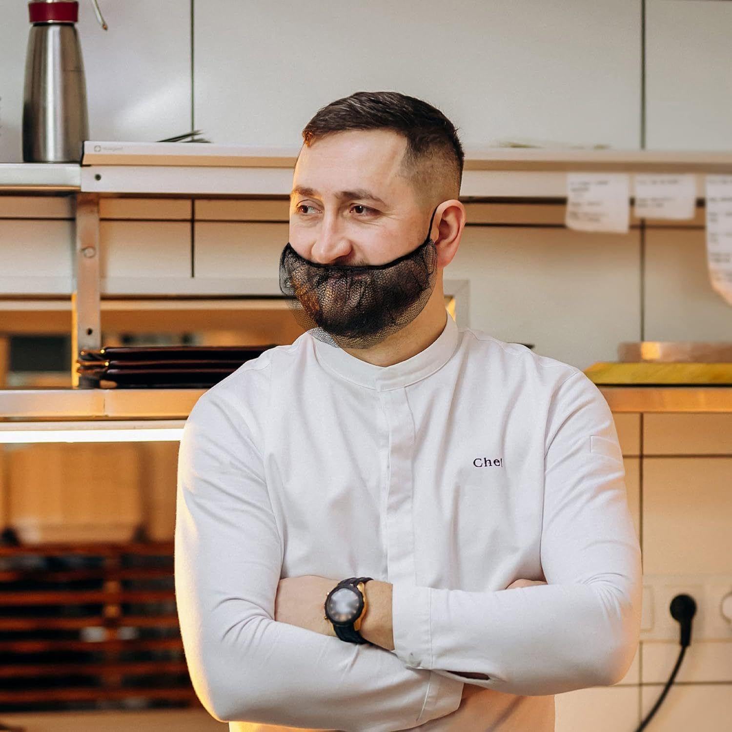 Rete per barba da uomo 100 sztuk czarna