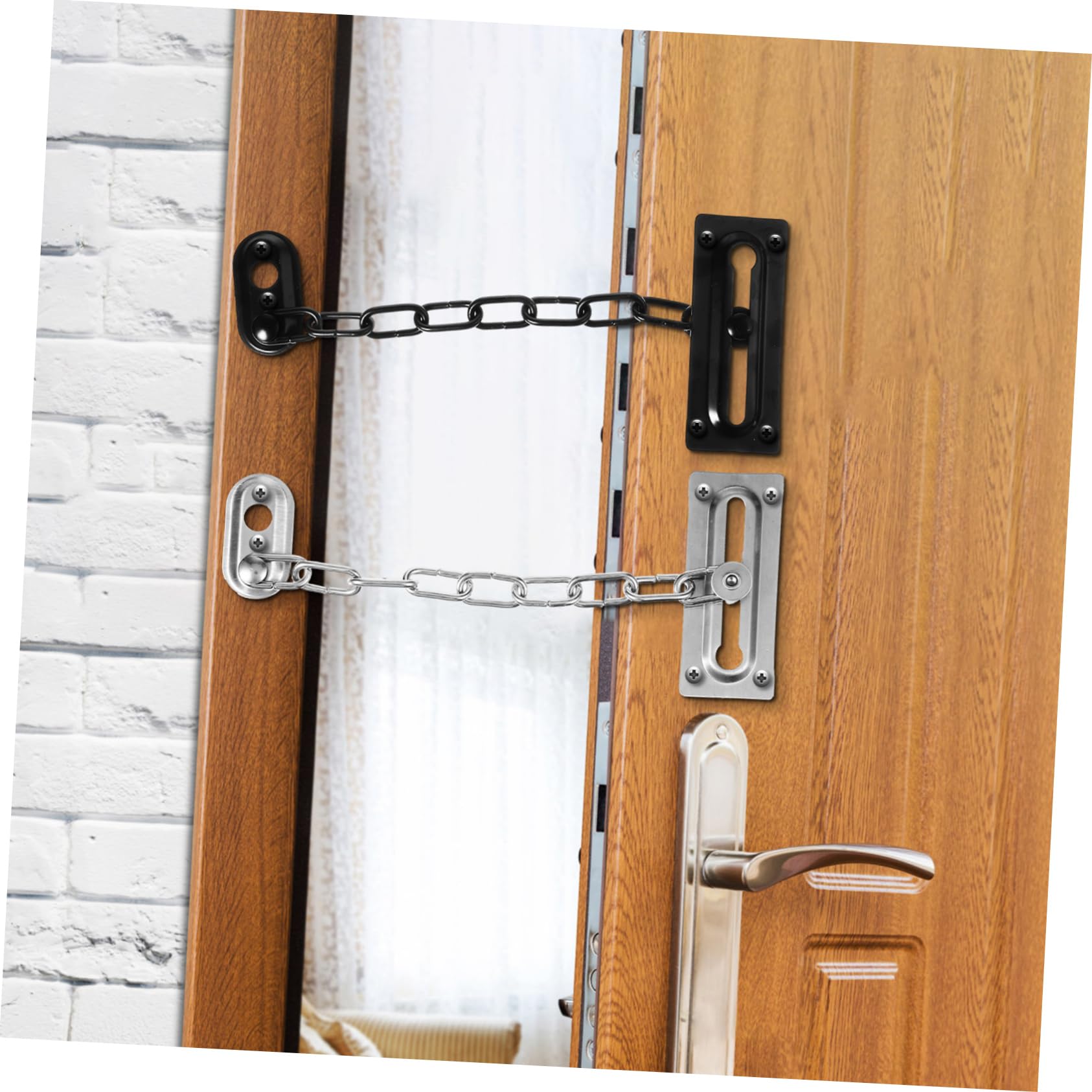 Catena Porta in di 4 Pezzi Inox Sicurezza Acciaio