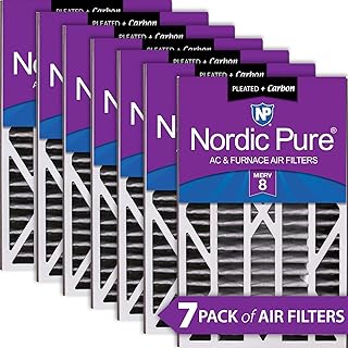 Nordic Pure 16x25x3 (15_13/16 x 24_5/16 x 3) MERV 8 Pleated Plus Carbon Trion Bear Cub 255649-101 Replacement AC Furnace Air Filters