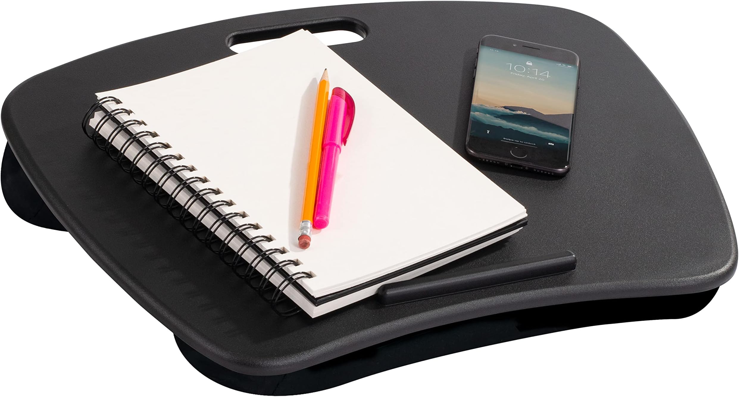 LapGear Basic Lap Desk with Device Ledge and Cushion - Black - Style No. 44308