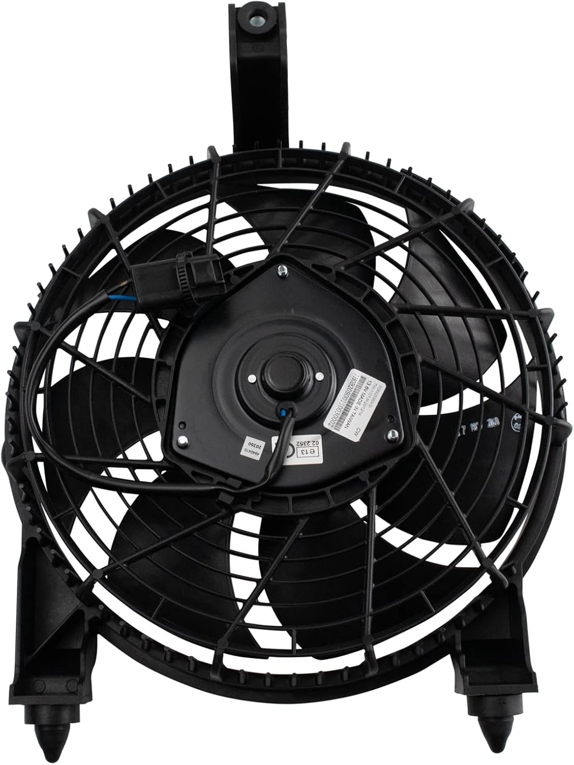 TRQ A/C Condenser Cooling Fan Assembly Compatible with 2008-2020 Lexus LX570 Toyota Land Cruiser TO3113118