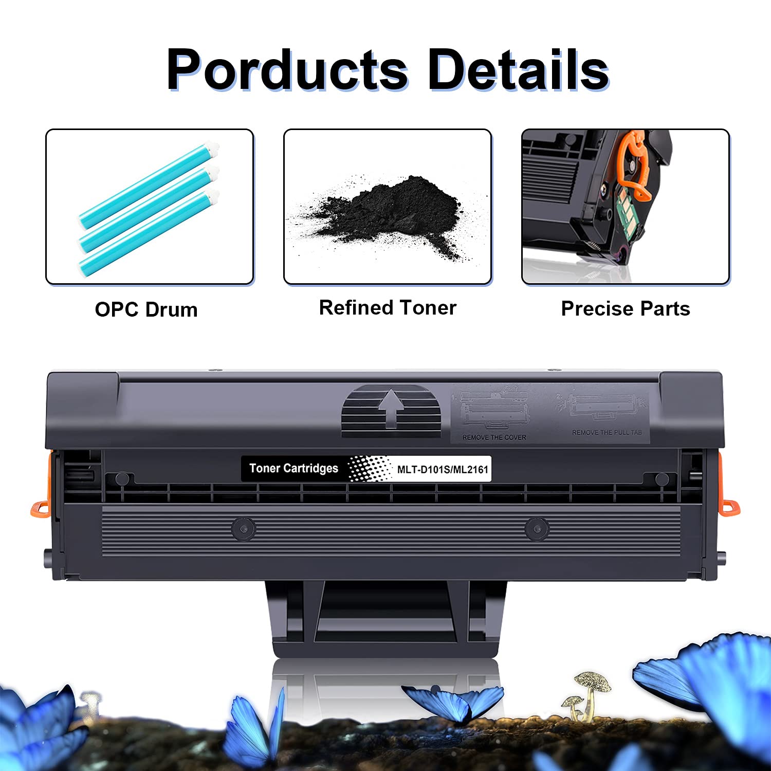 LOSMANN 1x toner kompatybilny z Samsung MLT-D101S/ELS MLT-D101S ML-2161 do Samsung ML-2160 ML-2162 ML-2164 ML-2164W ML-2165 ML-2165W ML-2168 SCX-3400 SCX-3400F SCX-340 SCX-1 SCX-3405 SCX-3405F