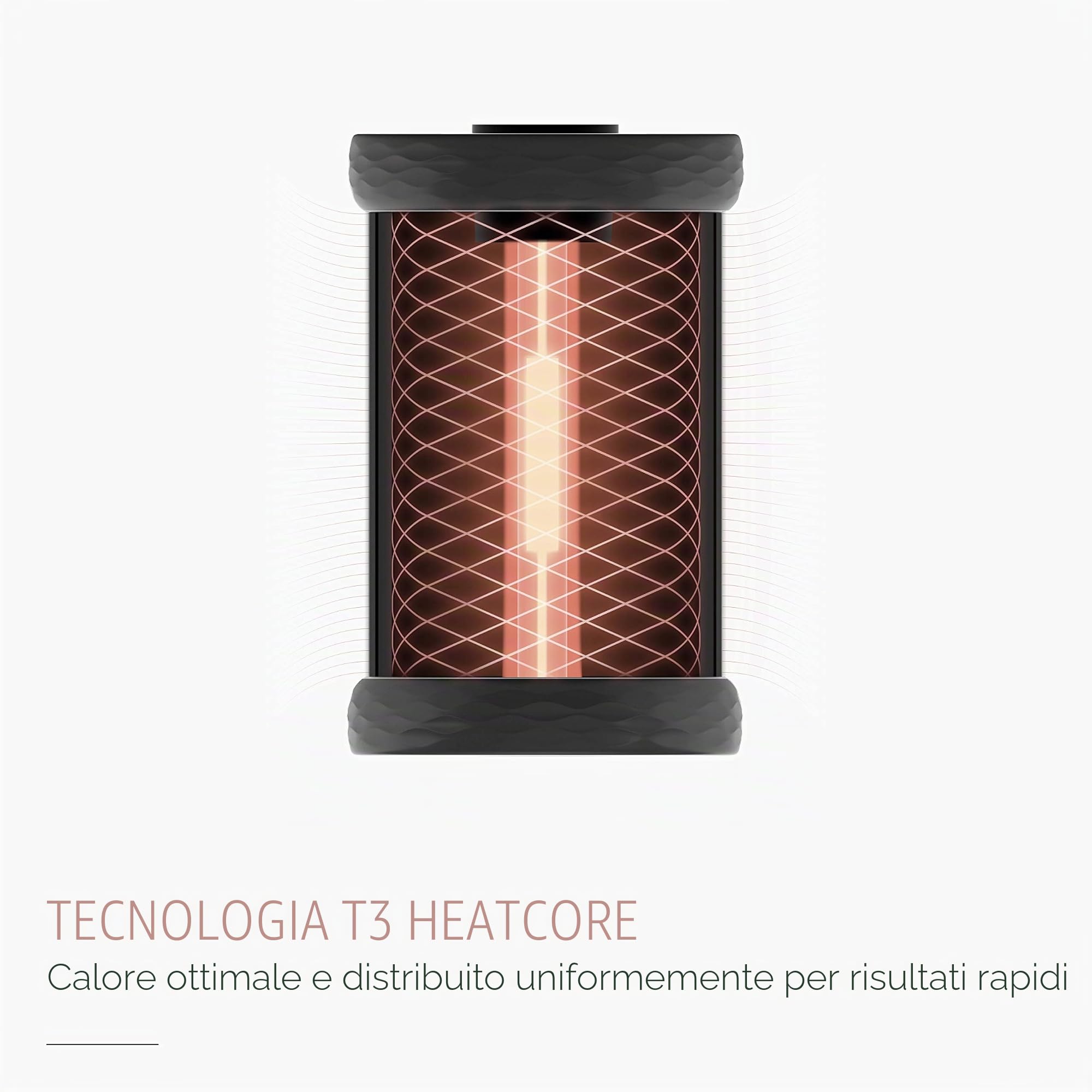T3 Bigodini termici volumizzanti LUXE (2 ct.) per volume, corpo e lucentezza che durano nel tempo, compatibile solo il set di bigodini termici volumizzant
