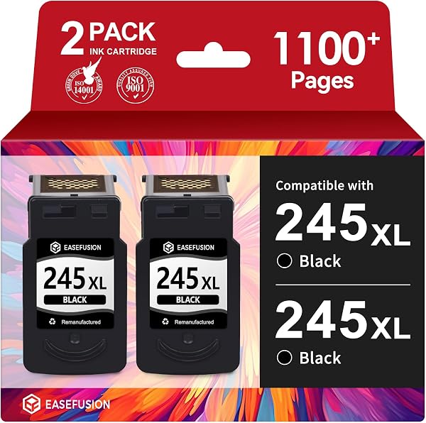 EaseFusion 245XL Ink Cartridges Replacement for Canon 245XL Black Ink…