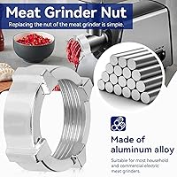 Vista 2 de Tuerca de repuesto para picadora de carne, amoladora de acero inoxidable, picadora de carne, picadora de nueces, accesorios de cocina