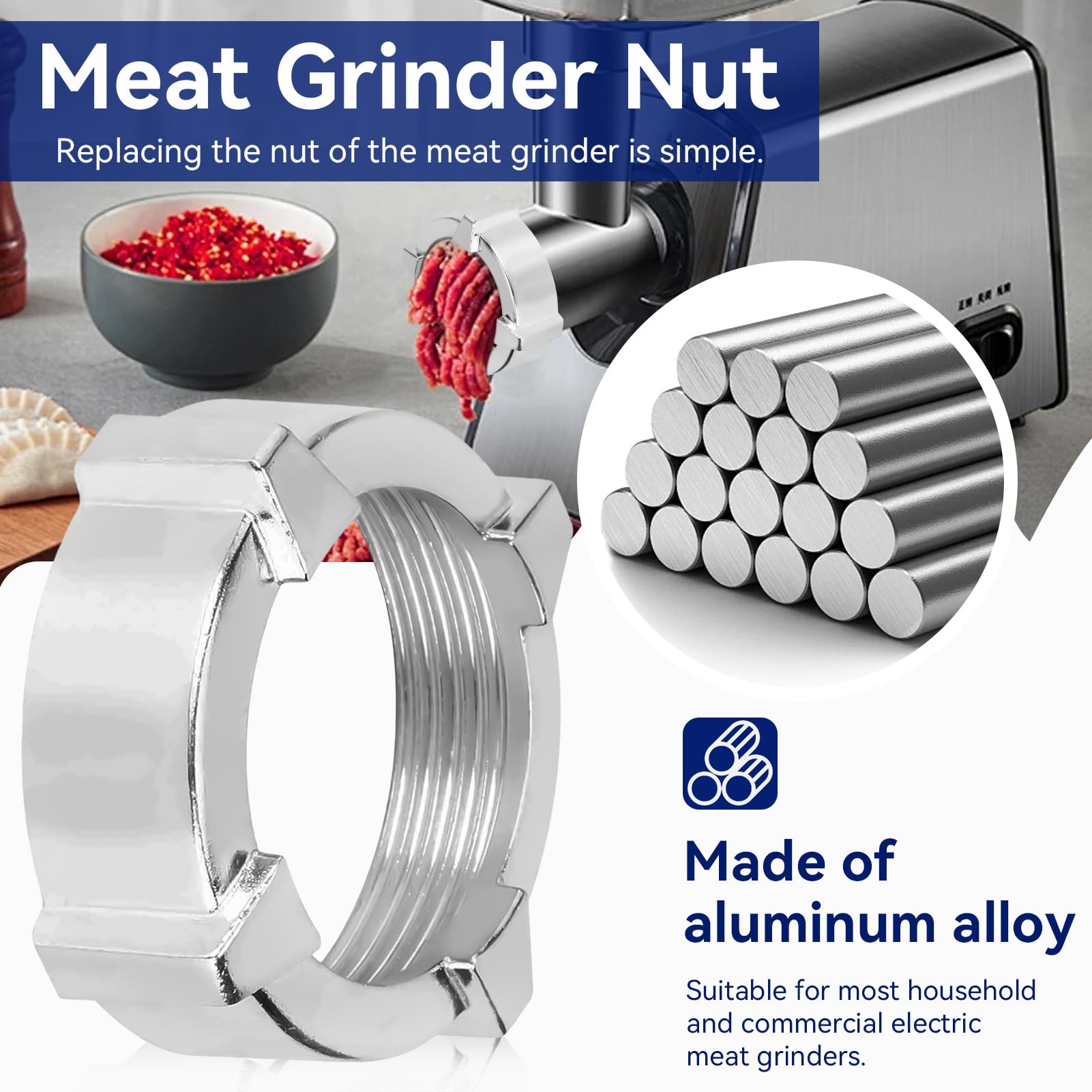 Amazon.com: Meat Grinder Replacement Nut, Stainless Steel Grinder