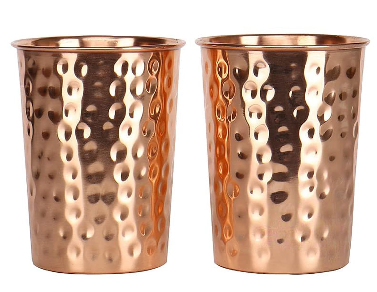 Tasses à eau potable en cuivre martelé gobelets de table et coffret de fête