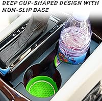 Vista 80 de zipelo Bling Car Cup Coaster, 2 Pack Universal Vehicle Anti-Slip Cup Holder Insert Coasters, Crystal Rhinestone Silicone Shockproof Drink Mat, Car