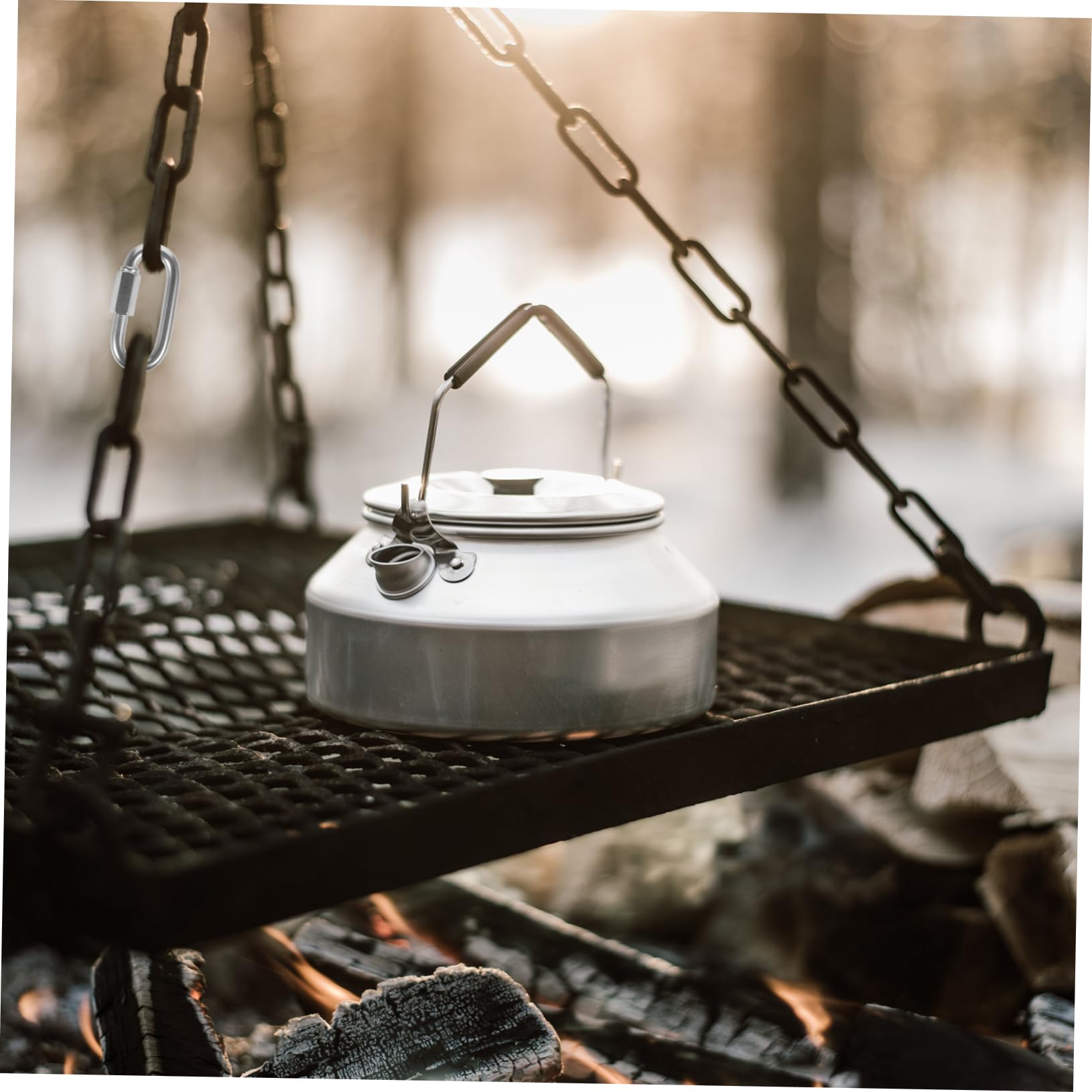 OSOLADY Silver Quick Link Small Carabiner Clip Ring Screw Chain Link Stainless Steel Chain