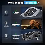 imluckies 3 Packs for 6.2" Samsung Galaxy S25 Camera Lens Protector Tempered Glass, 9H Anti-Scratch & HD Clear, Easy to Install Case-Friendly for S 25 [Not for S25+], Black