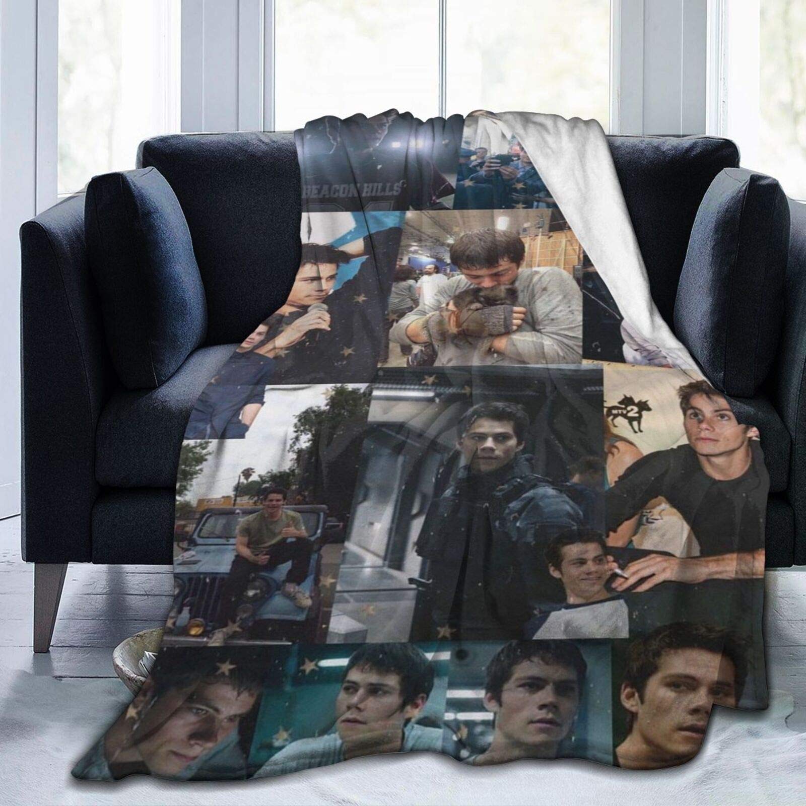 Amkong Dylan O'Brien Ultra Soft Throw Blanket Flannel Fleece All Season Light Weight Living Room/Bedroom Warm Blanket 50"x40"