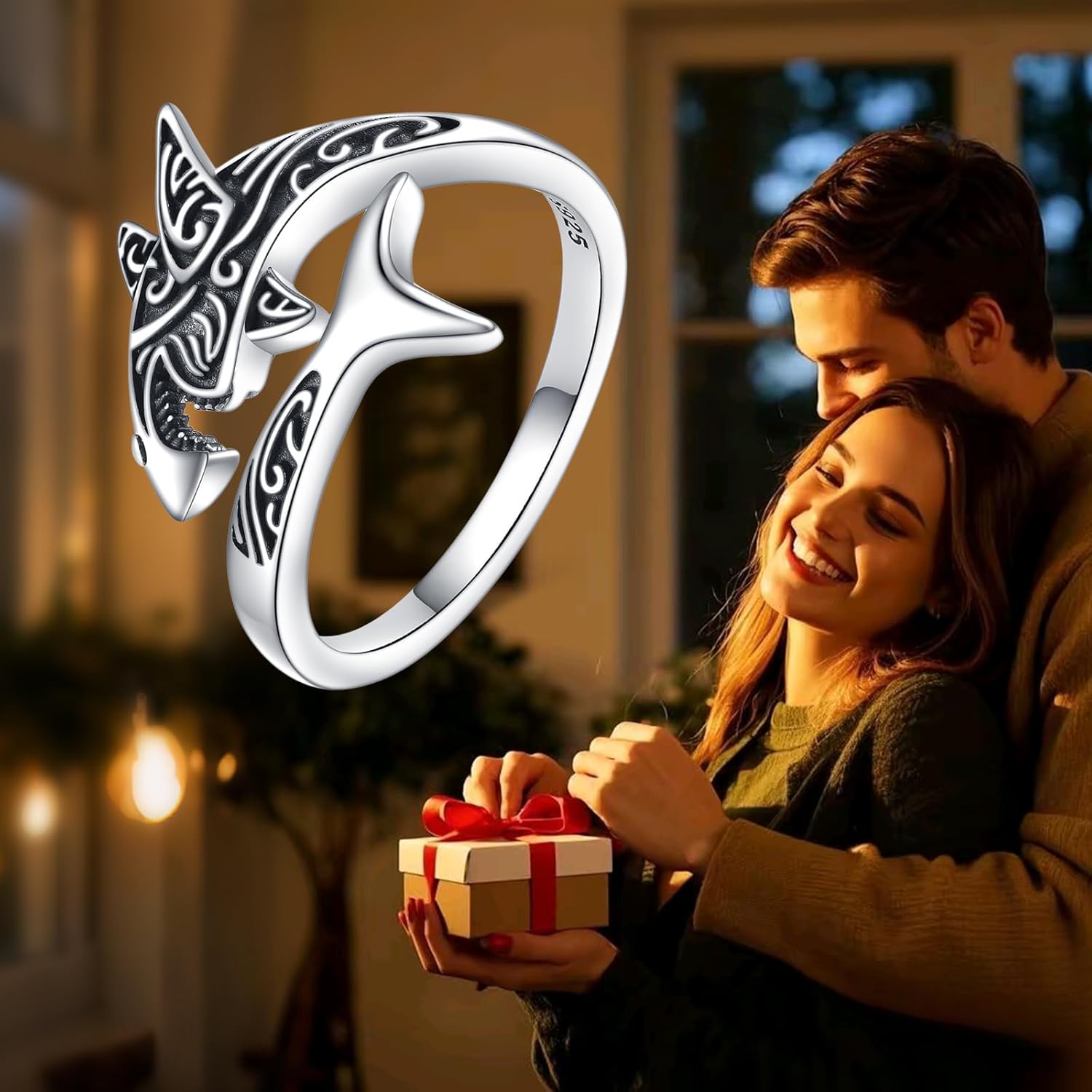 Cat/Octopus Adjustable Spoon Rings Sterling Silver Rings Jewelry Gifts for Women