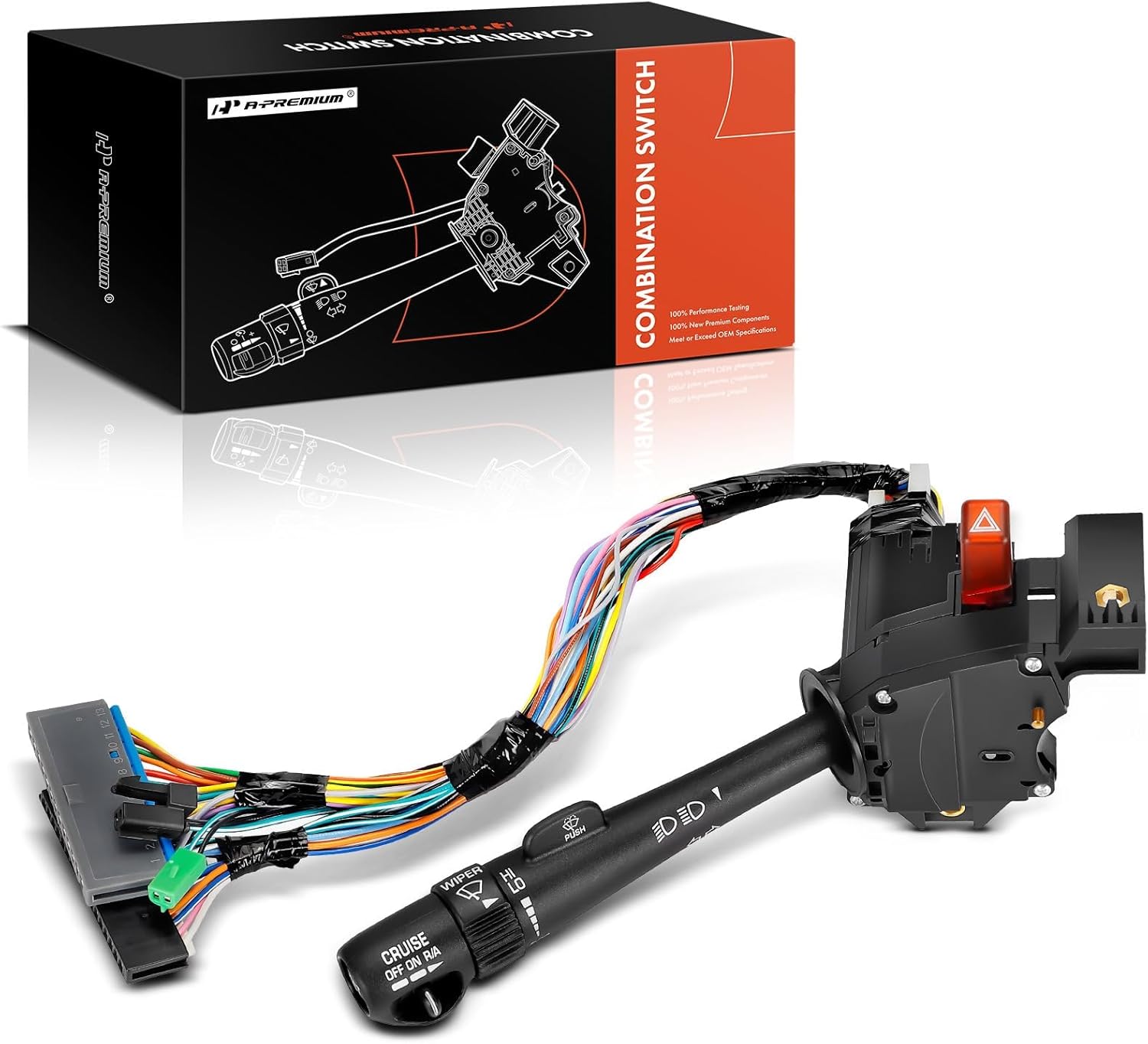 A-Premium Turn Signal Switch, Windshield Wiper, Cruise Control Multifunction Switch Lever Compatible with Chevrolet Blazer 1998-2005, S10 1998-2004 & GMC Jimmy 1998-2005, Sonoma 1998-2004 & Oldsmobile