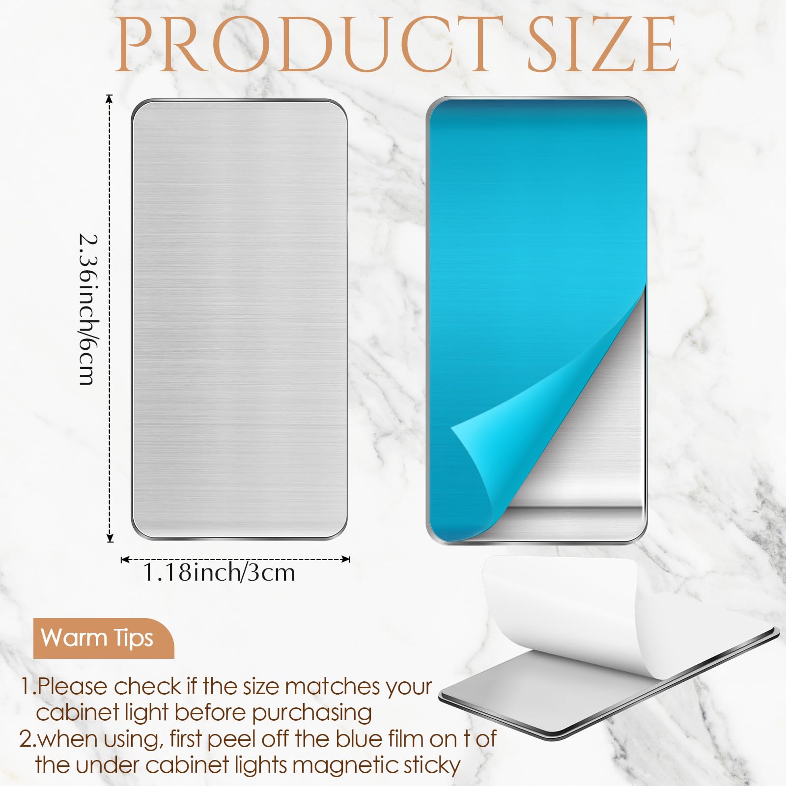 Konohan 6 Pcs Replacement Magnetic Strips,2.36 X 1.18 Inches — Amazon image 2