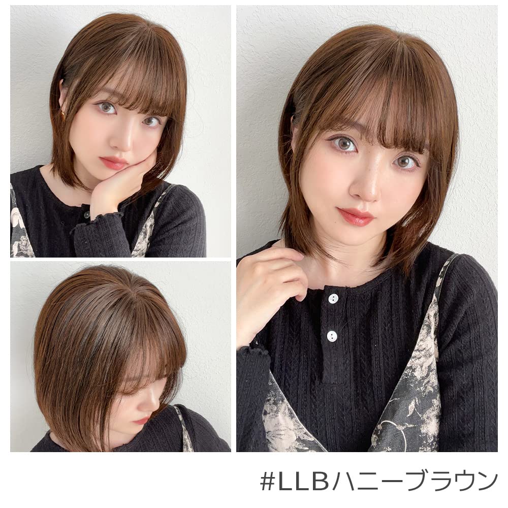 Amazon.co.jp: [ブライトララ] 前髪付き トップヘアピース 前髪 
