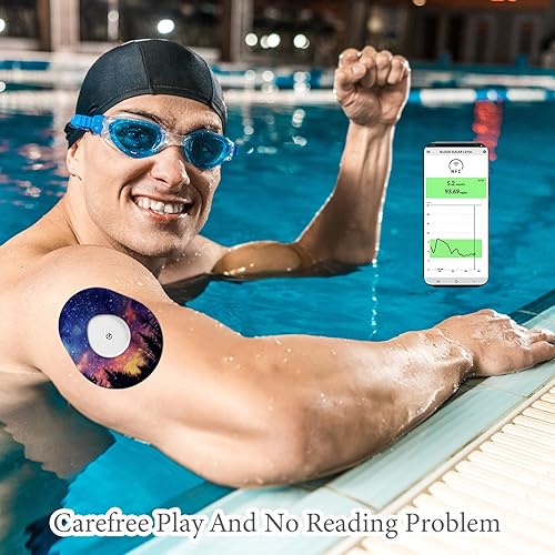 Vista 44 de Paquete de 36 parches adhesivos para sensor Libre 2 con cielo estrellado CGM Parches impermeables CGM cubiertas CGM a prueba de sudor Sensor