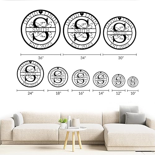 Miniatura 7 de MINYASUN Personalized Metal Signs - Custom Last Name Sign - Metal Name Sign - Family Sign - Metal Monogram Signs for Outside - Outdoor Metal Letter